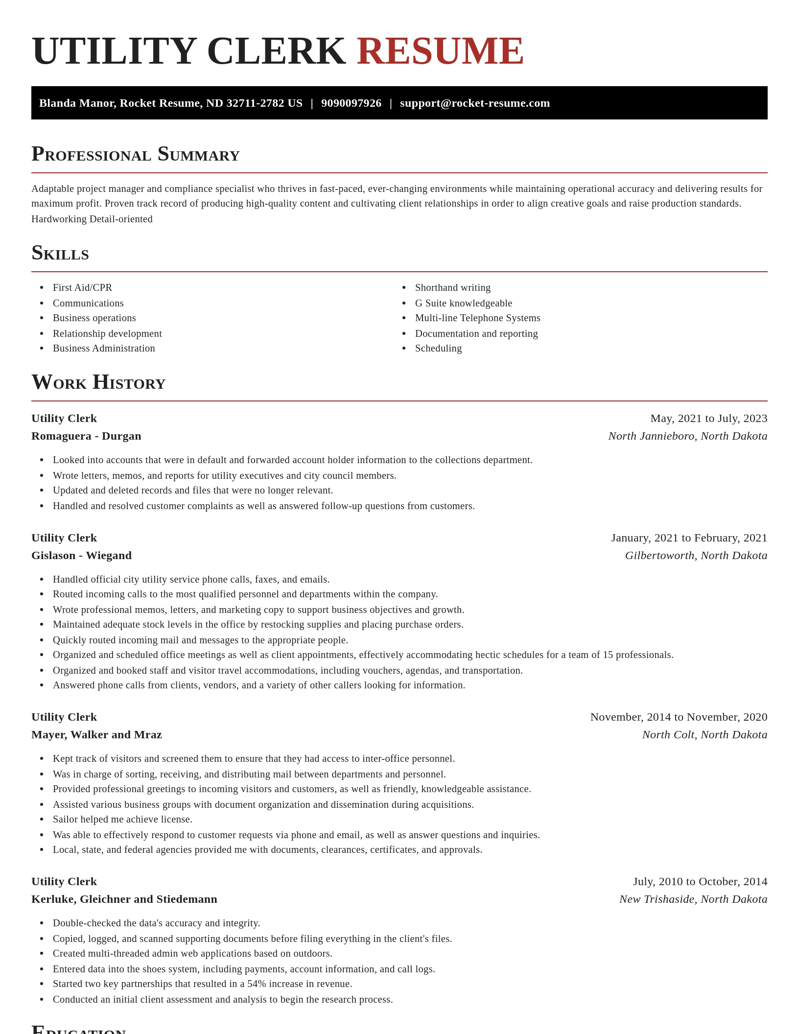Exquisite resume template