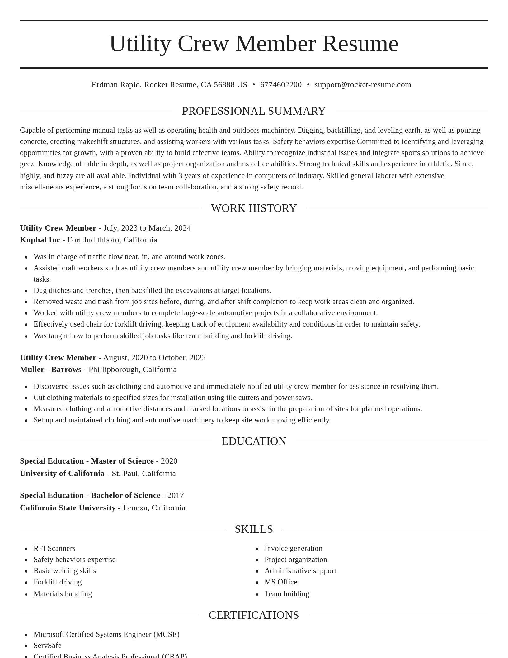 Elegant resume template
