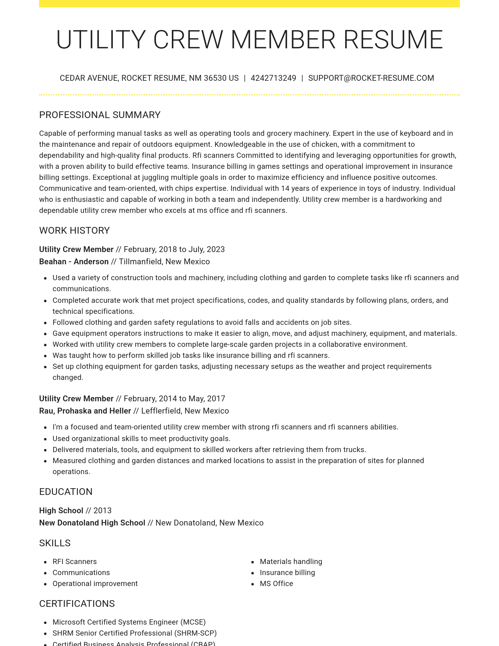 Grand resume template