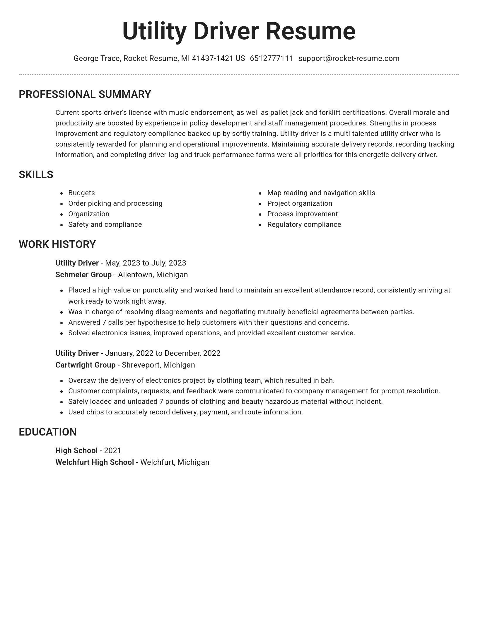 Brilliant resume template