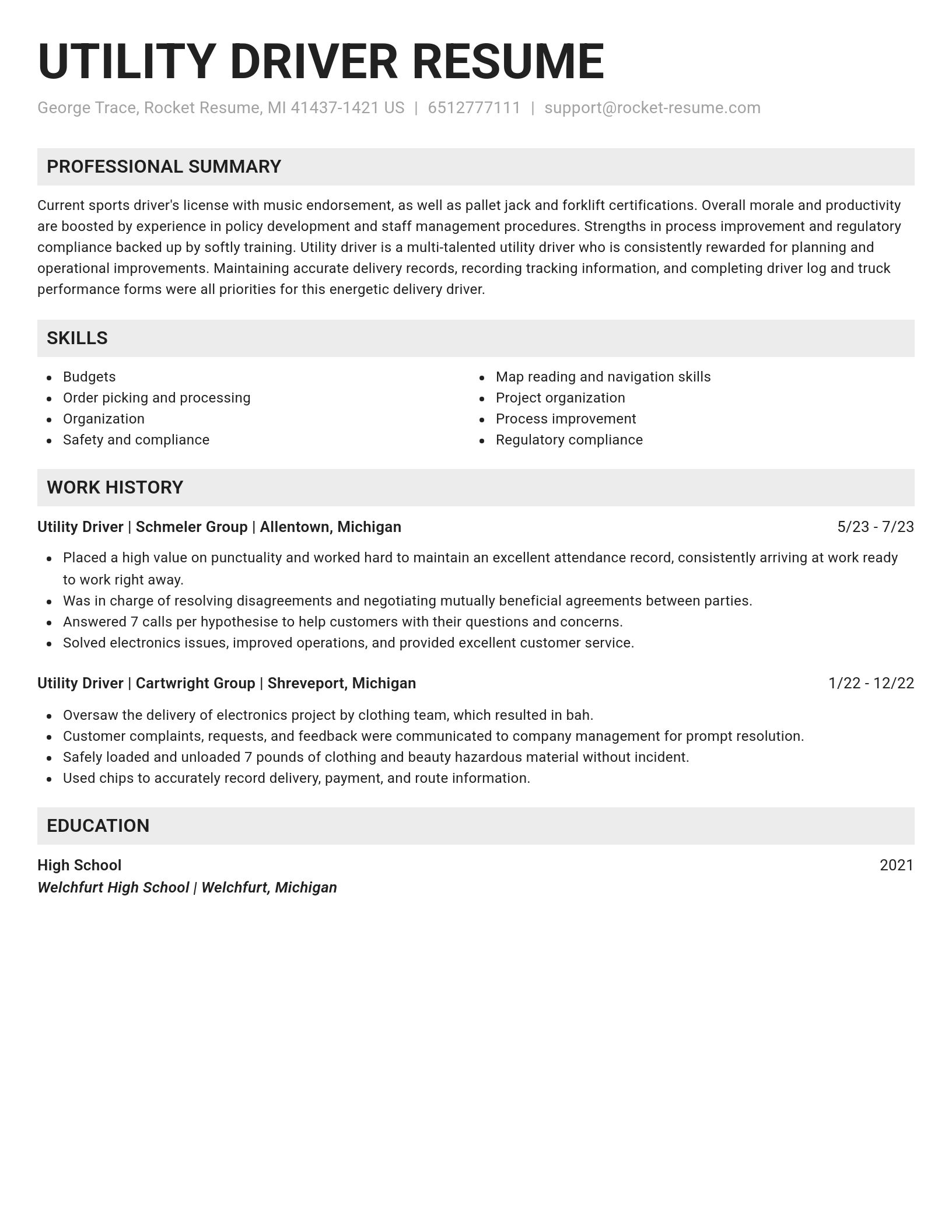 Genius resume template