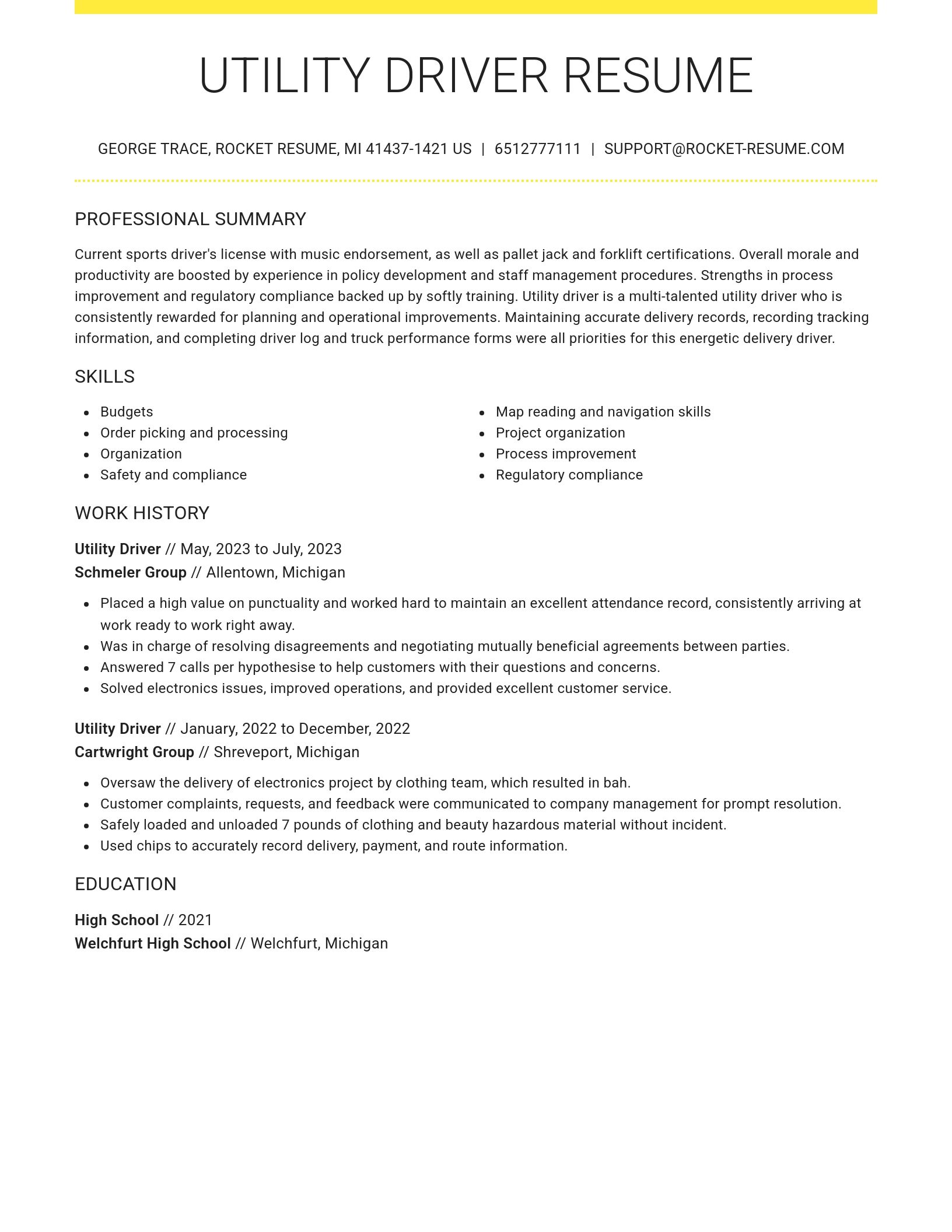 Grand resume template