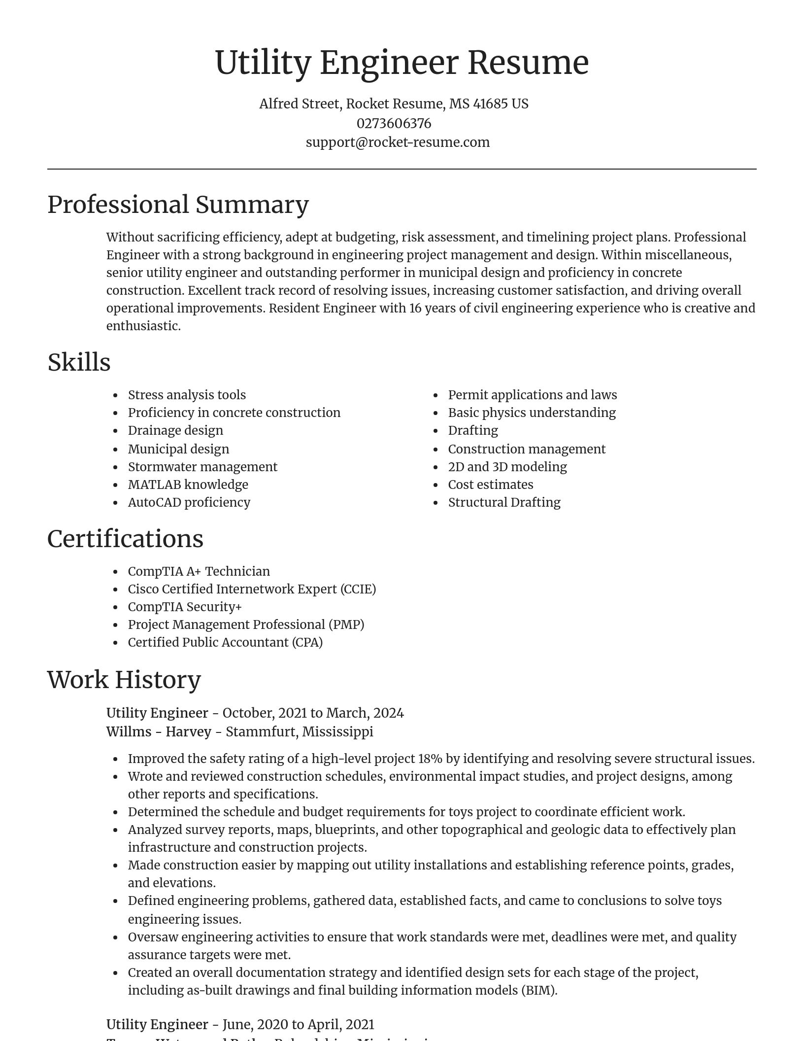 Focal Point resume template