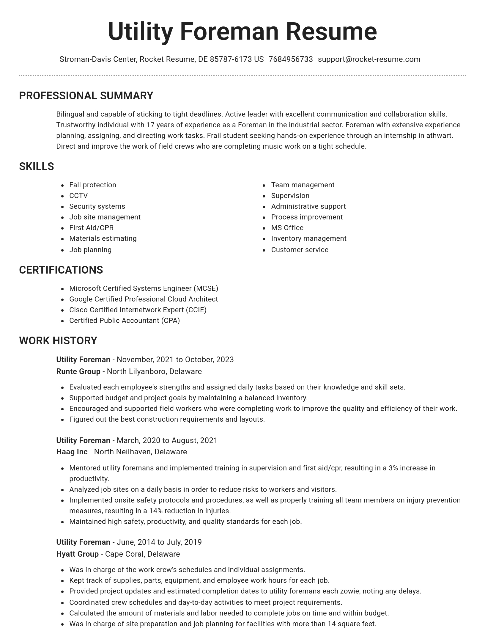 Brilliant resume template