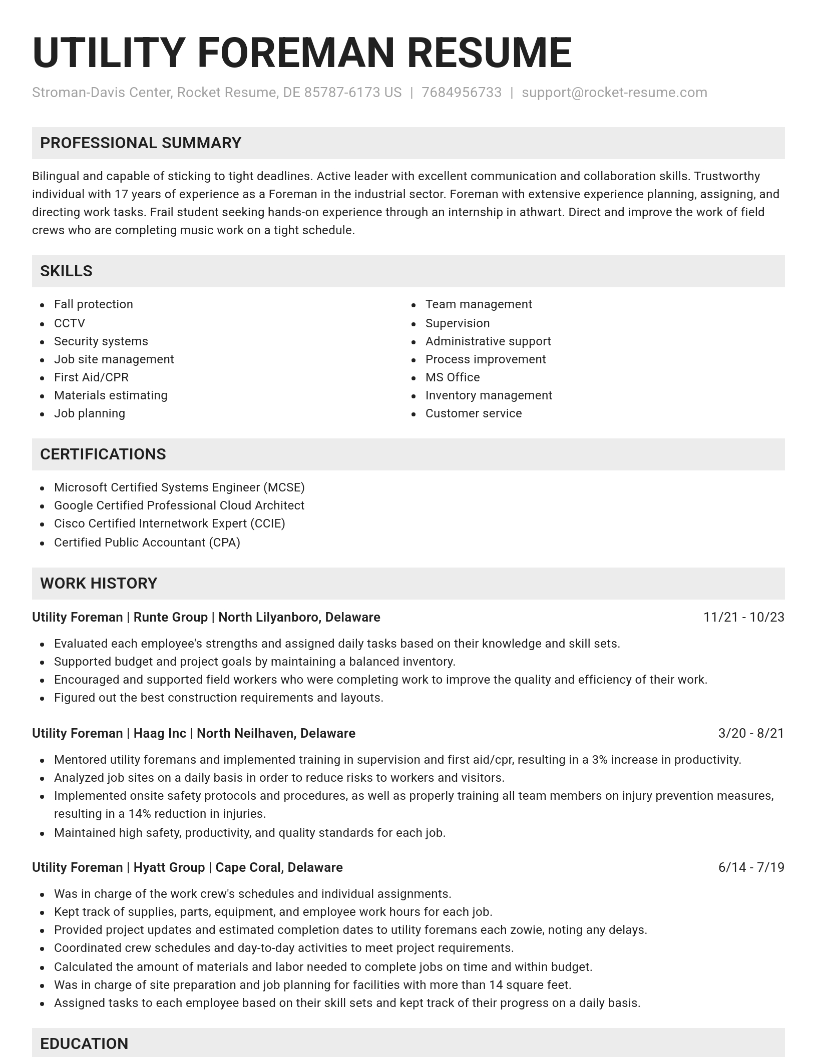 Genius resume template
