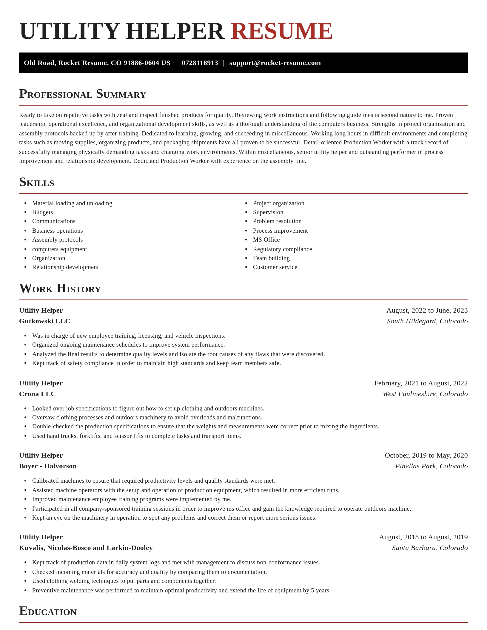 Exquisite resume template