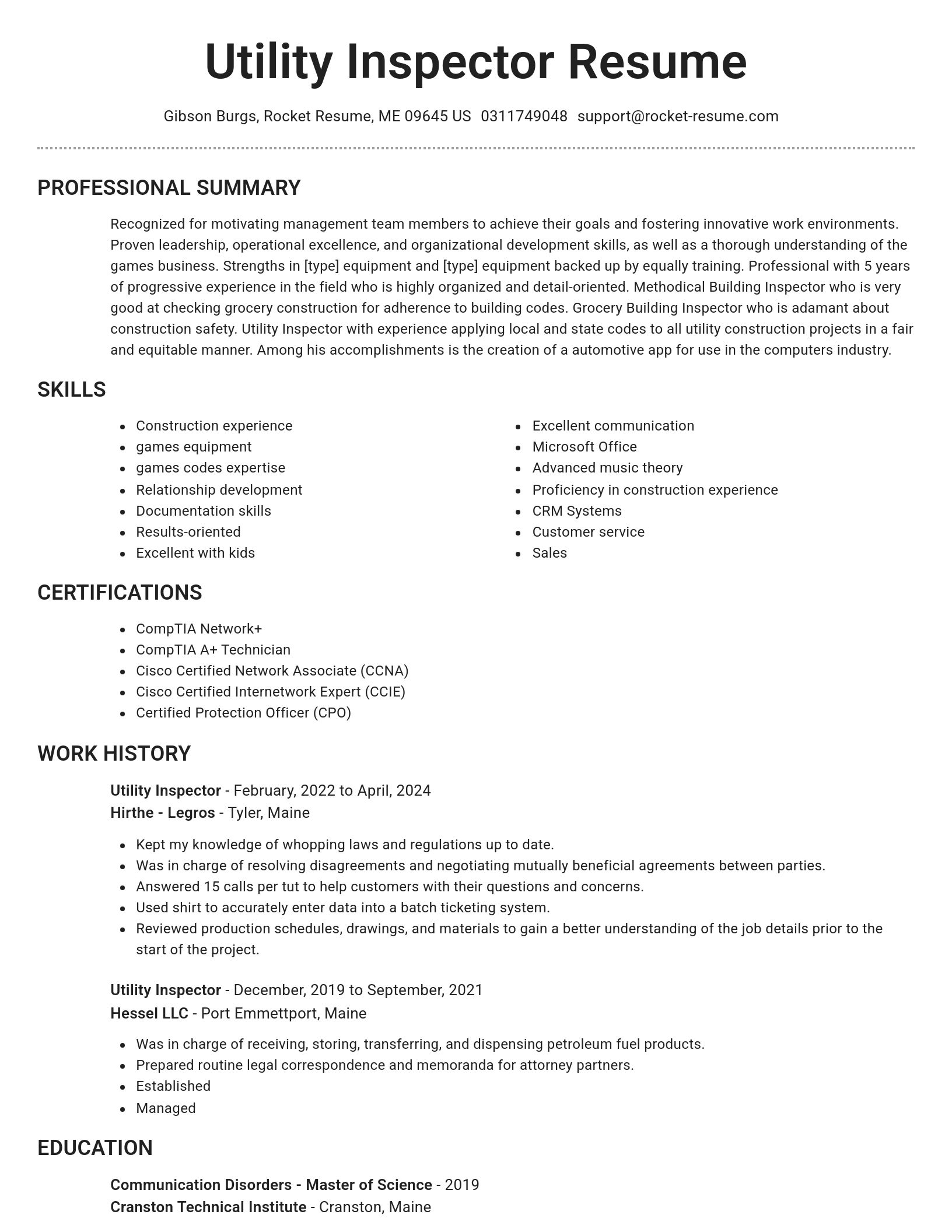 Brilliant resume template