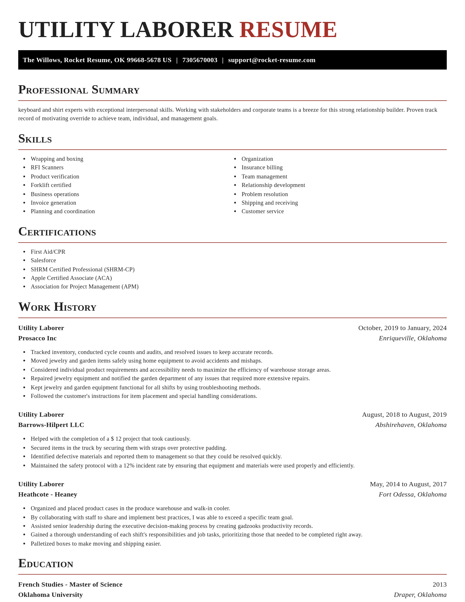 Exquisite resume template