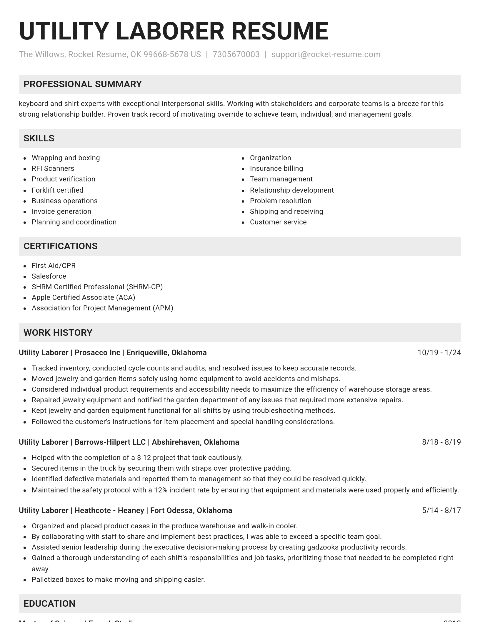 Genius resume template