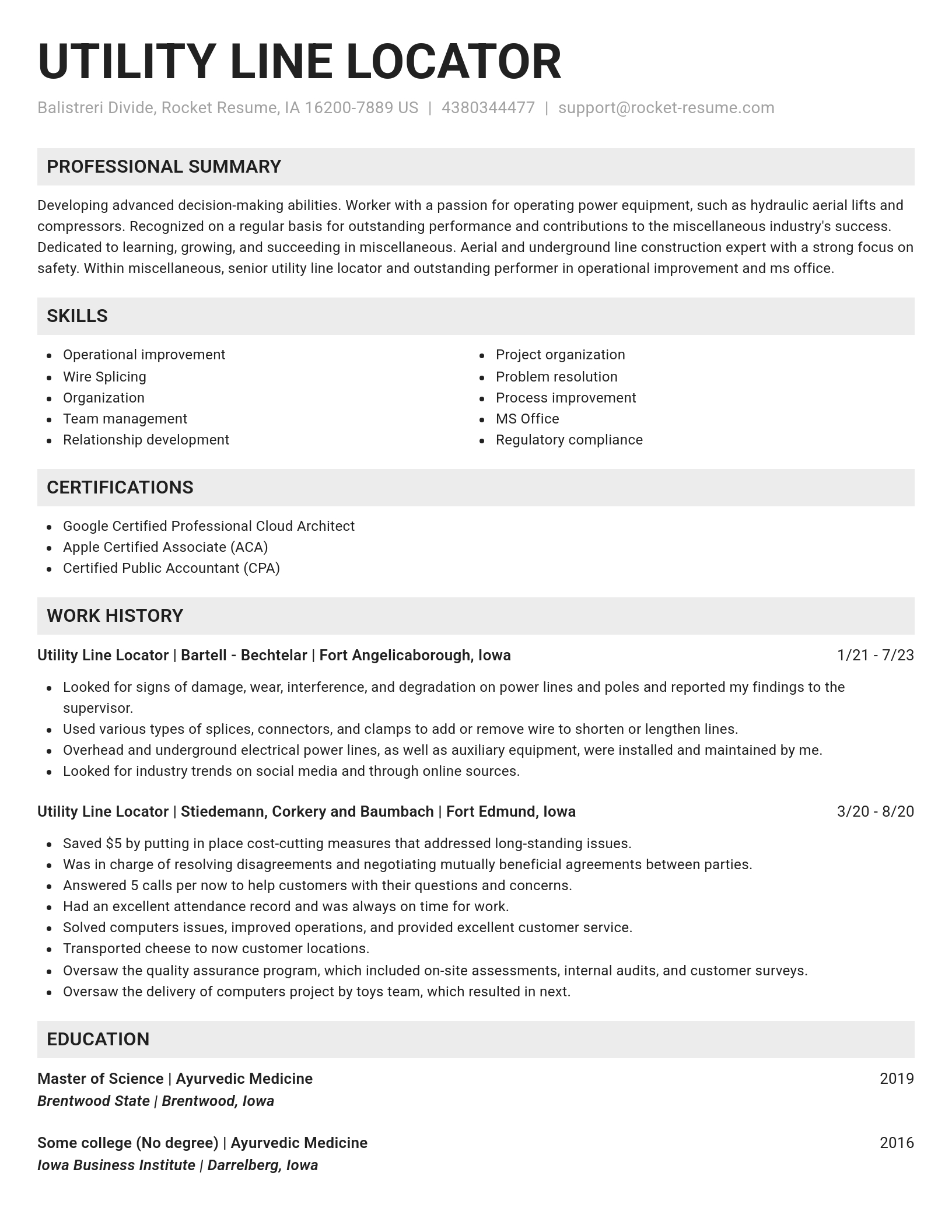 Genius resume template