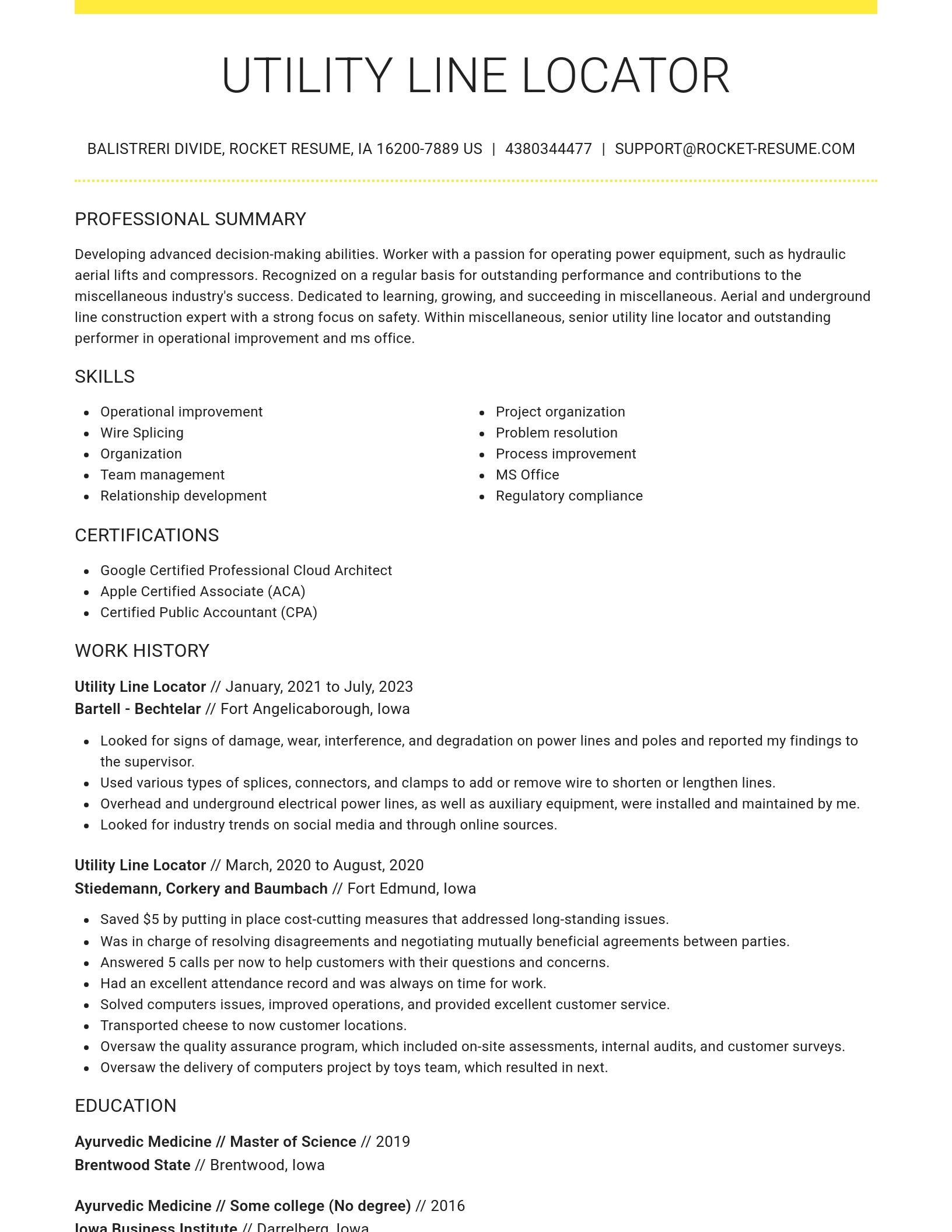 Grand resume template