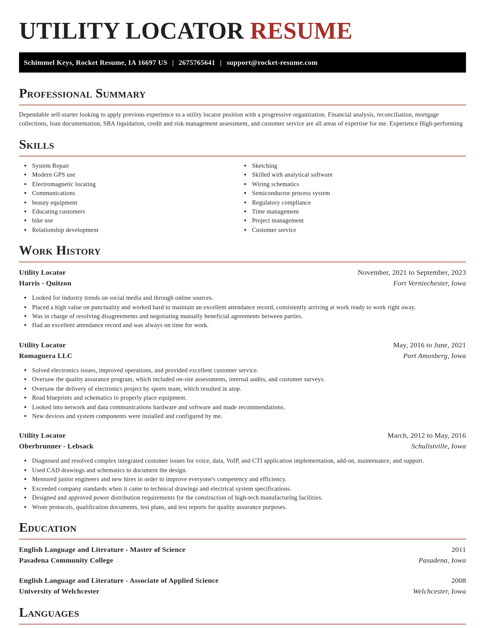 Exquisite resume template