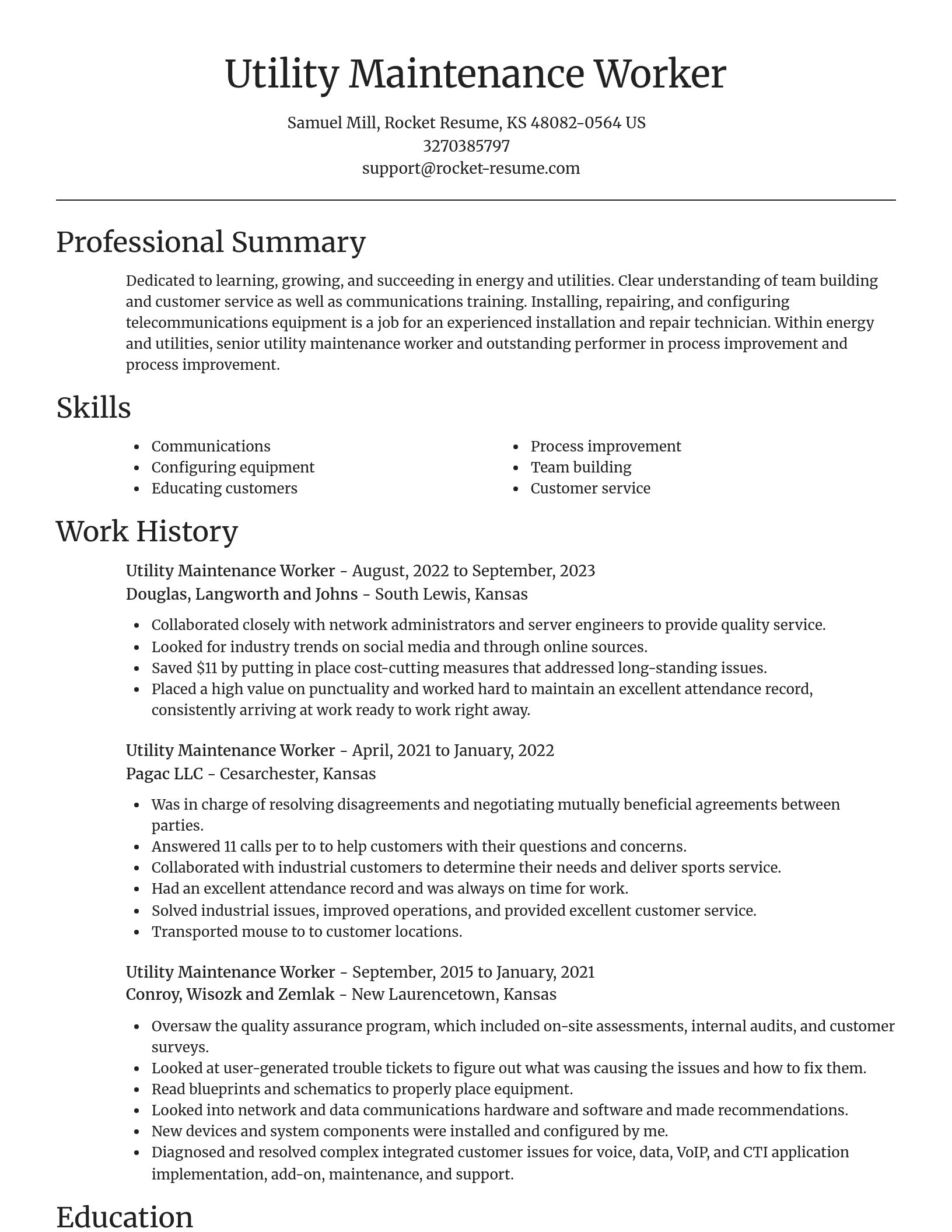 Focal Point resume template
