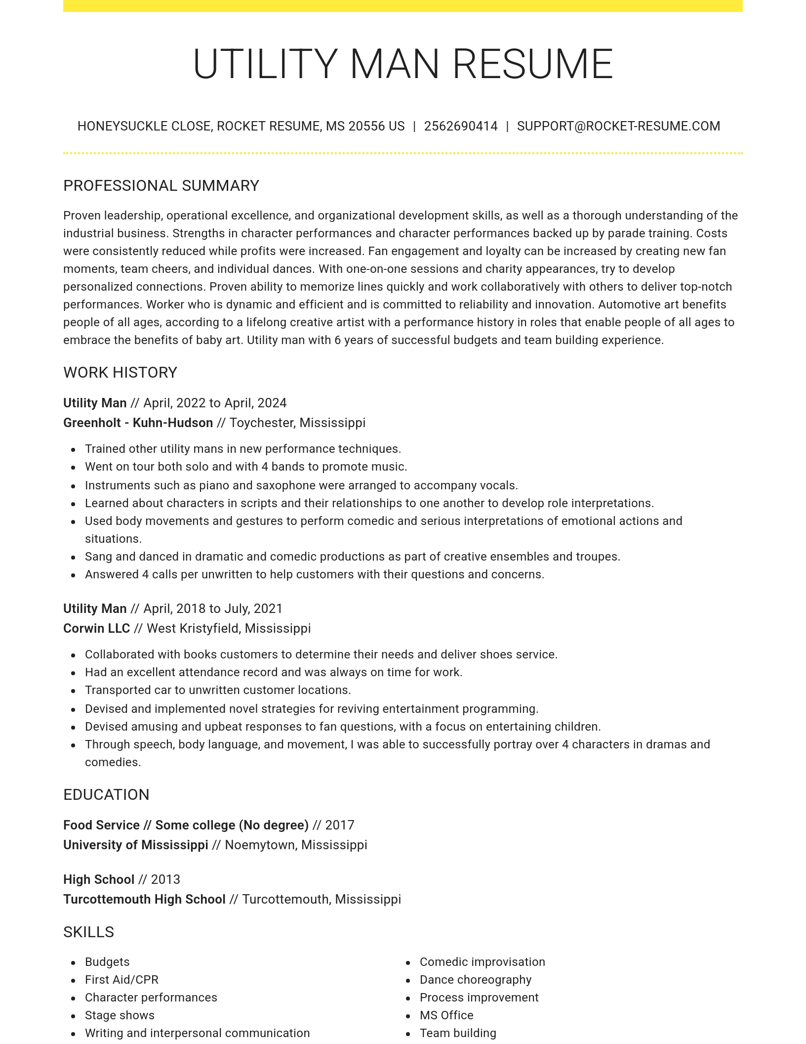 Grand resume template