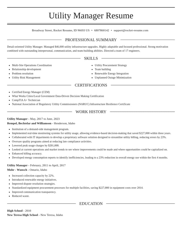 Elegant resume template