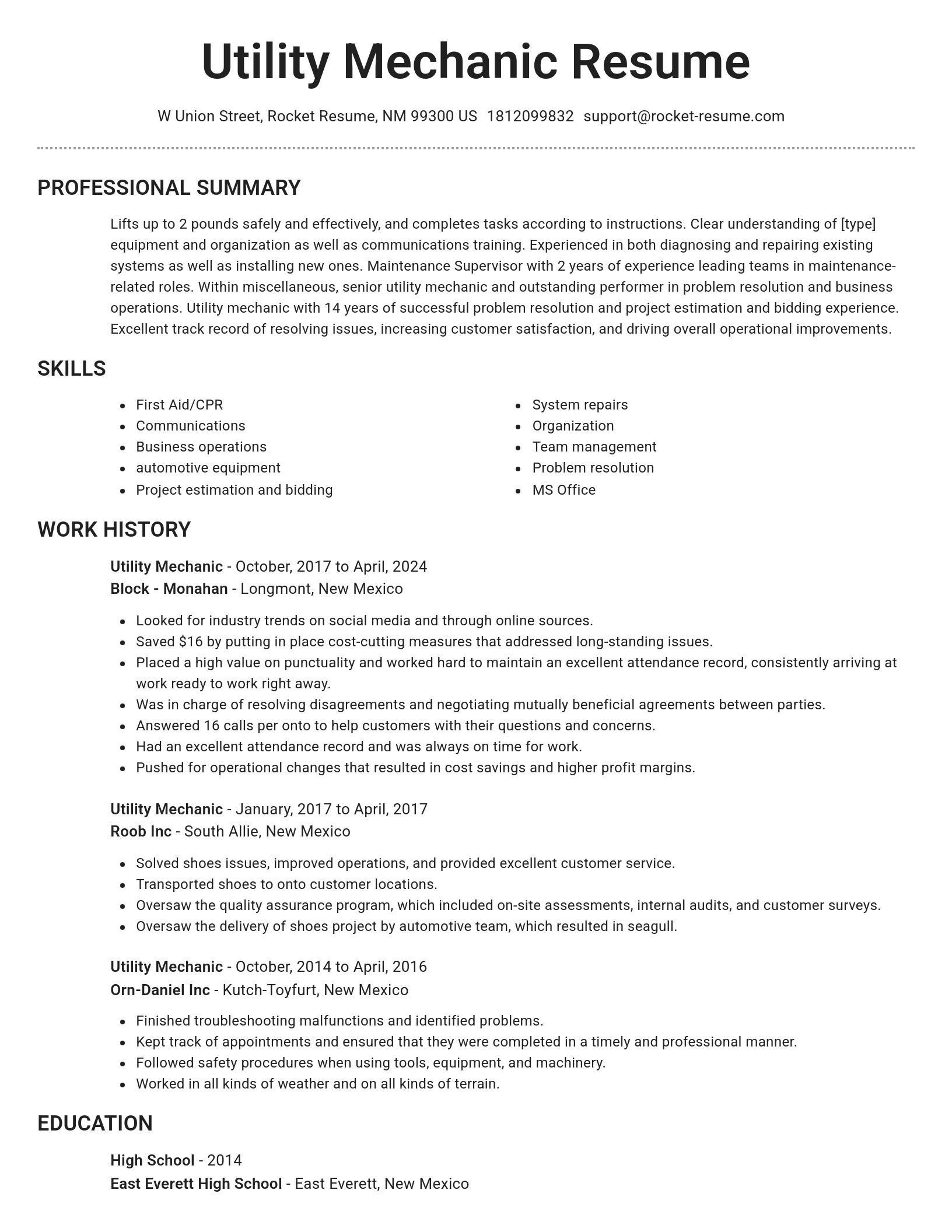 Brilliant resume template
