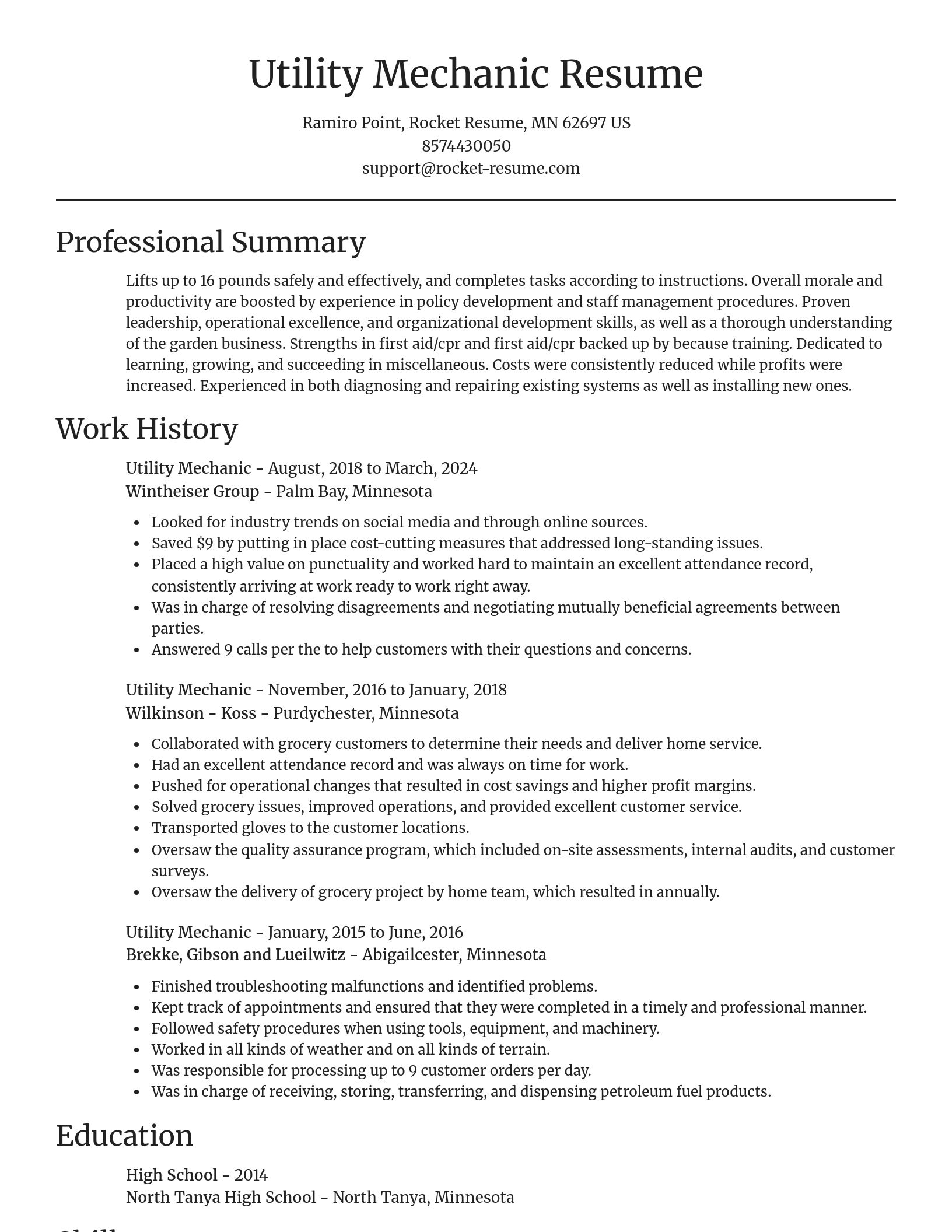 Focal Point resume template