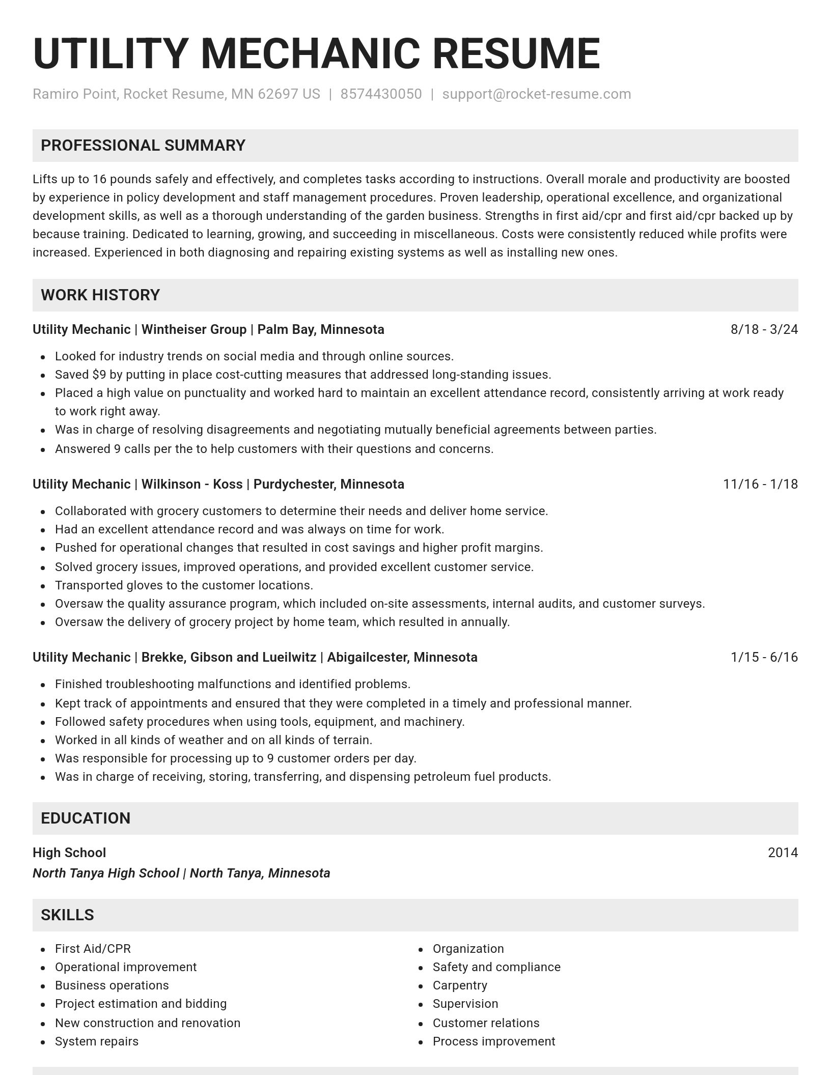 Genius resume template