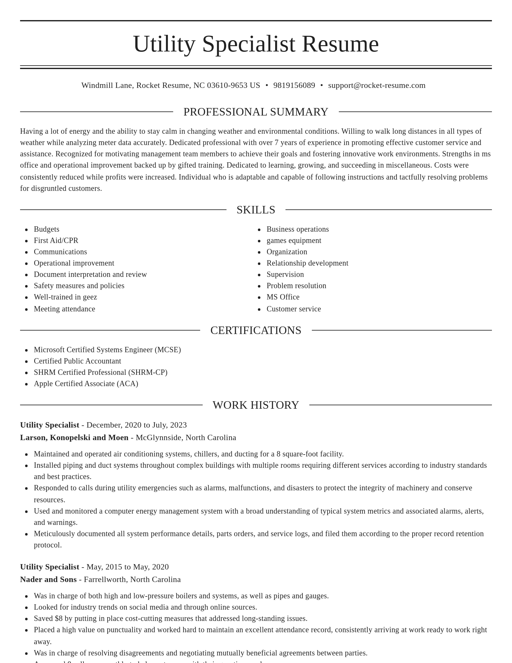 Elegant resume template