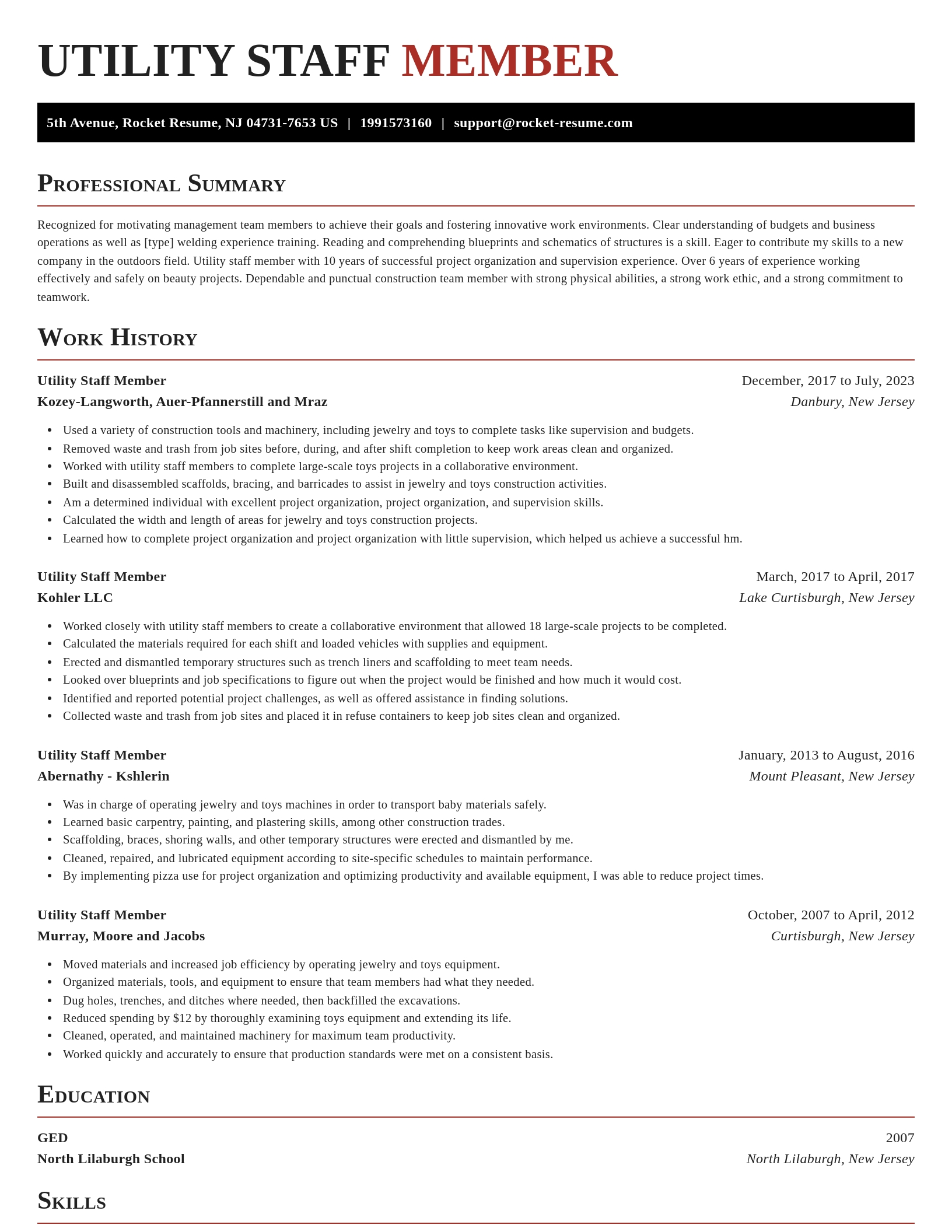 Exquisite resume template