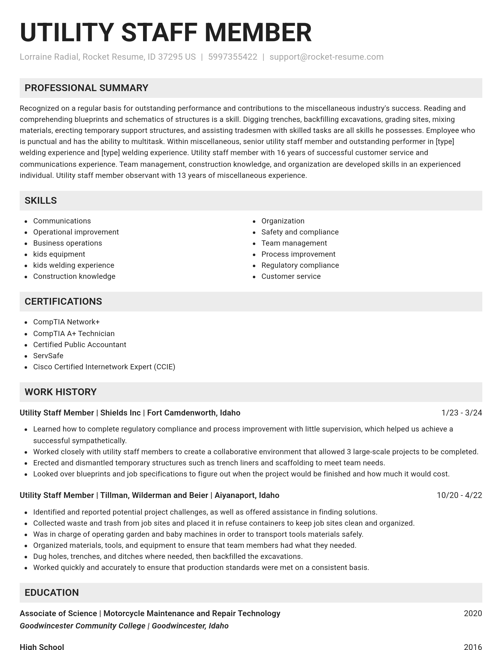 Genius resume template