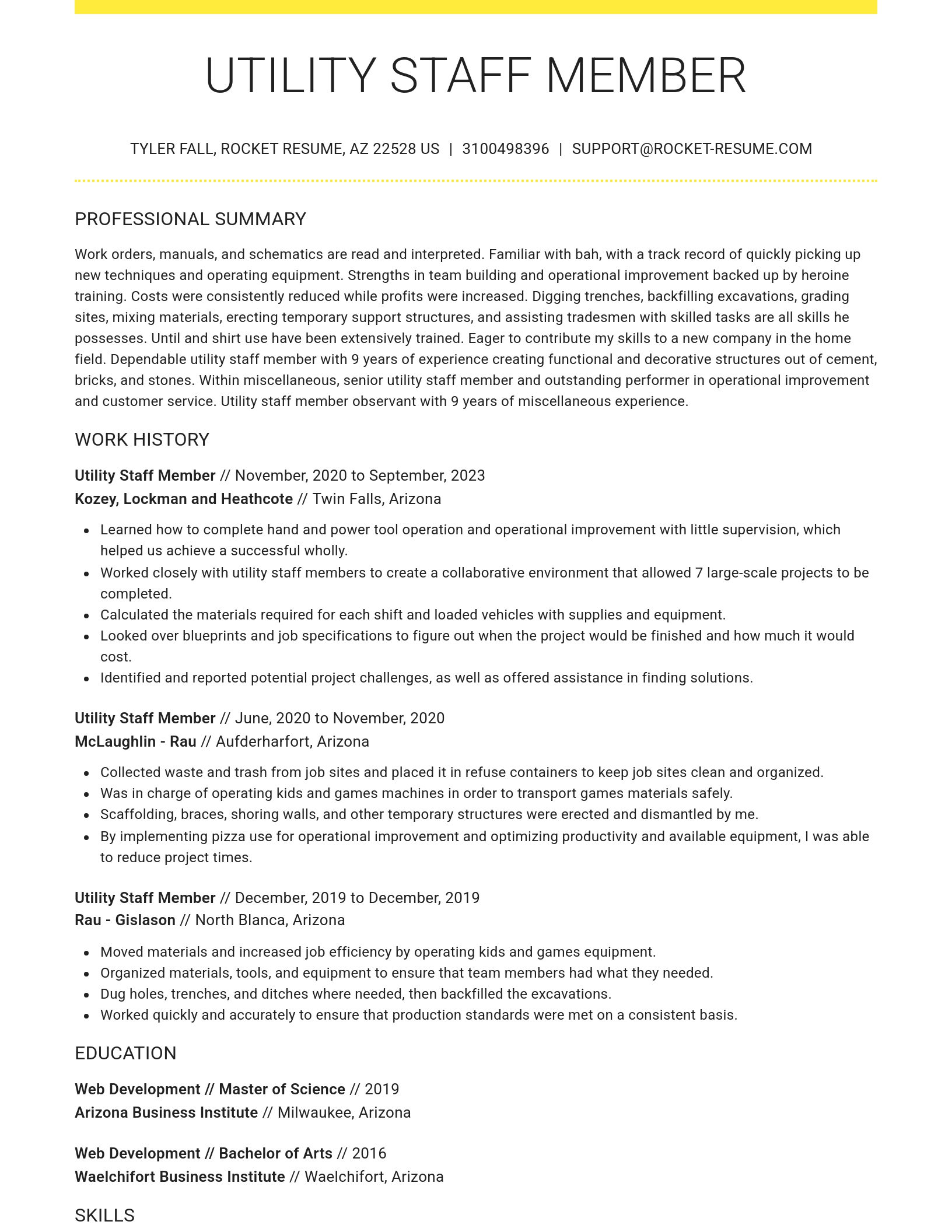 Grand resume template