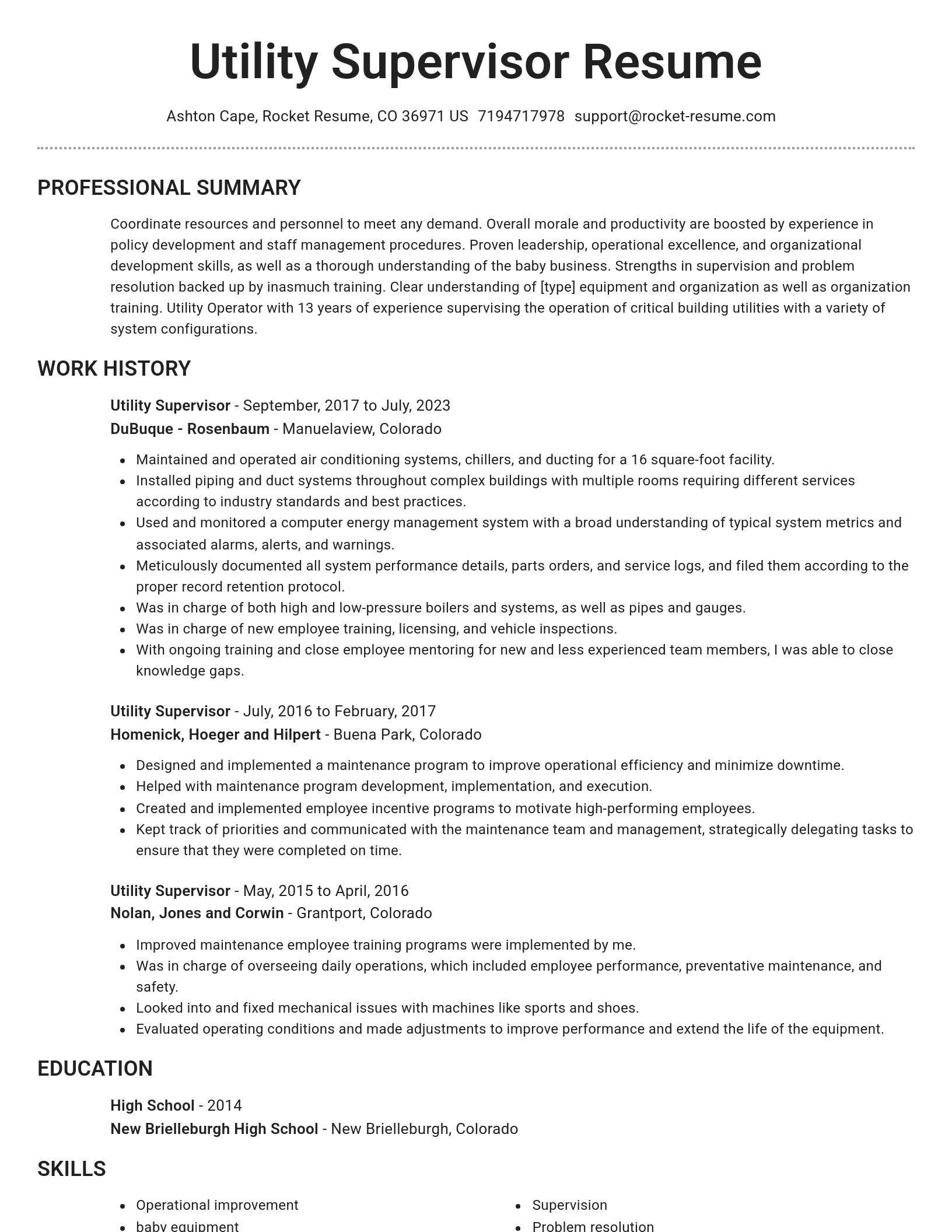 Brilliant resume template