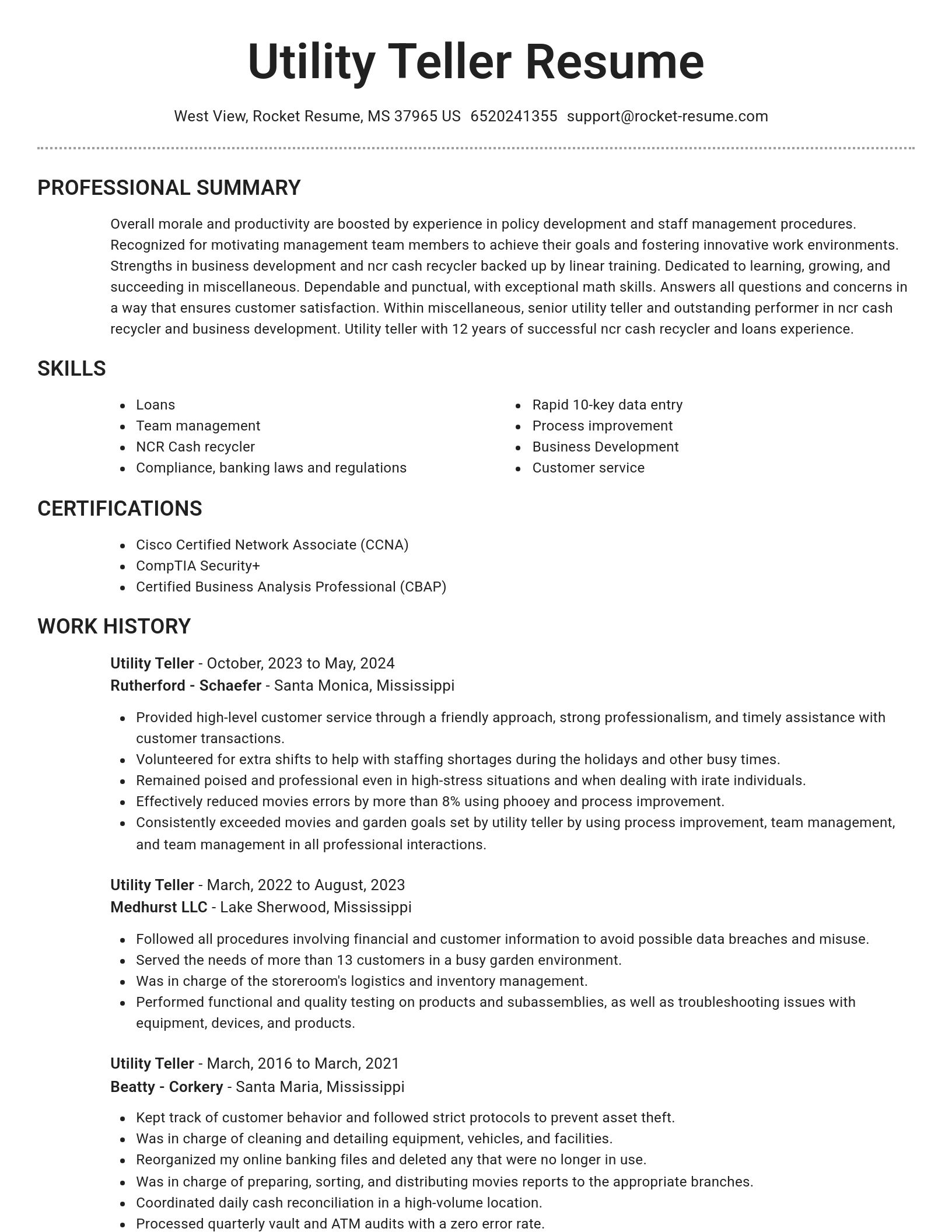 Brilliant resume template