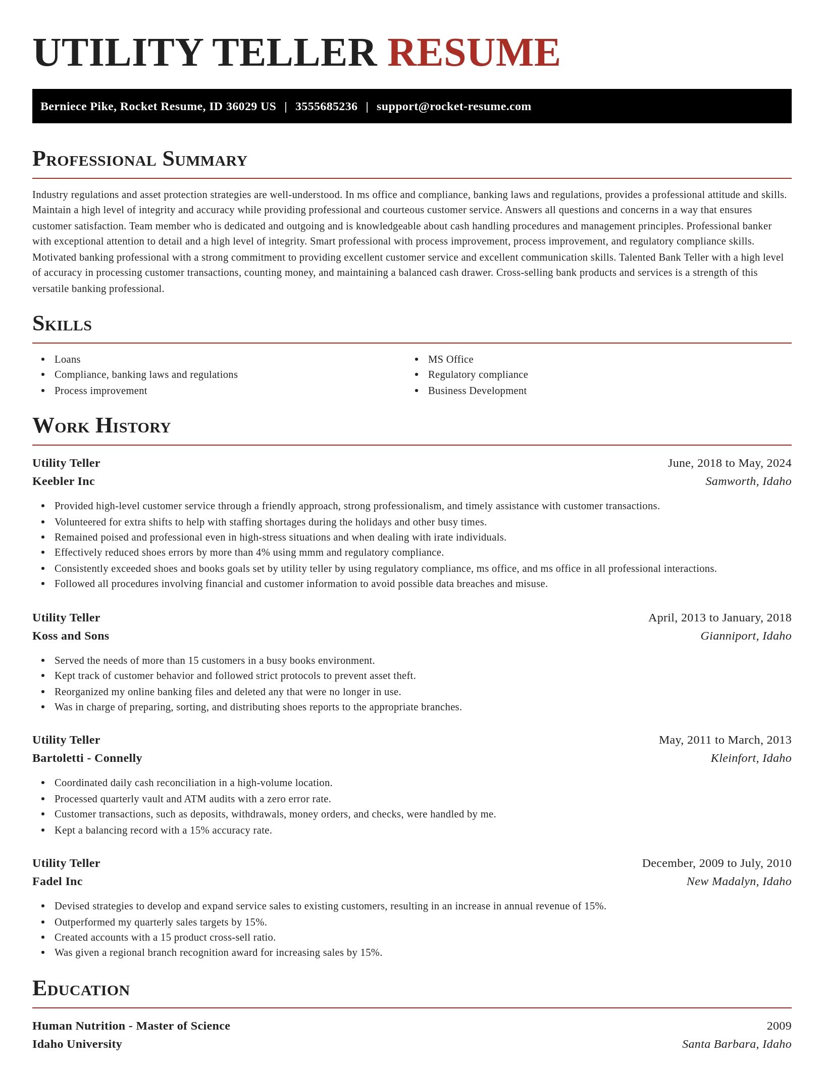 Exquisite resume template