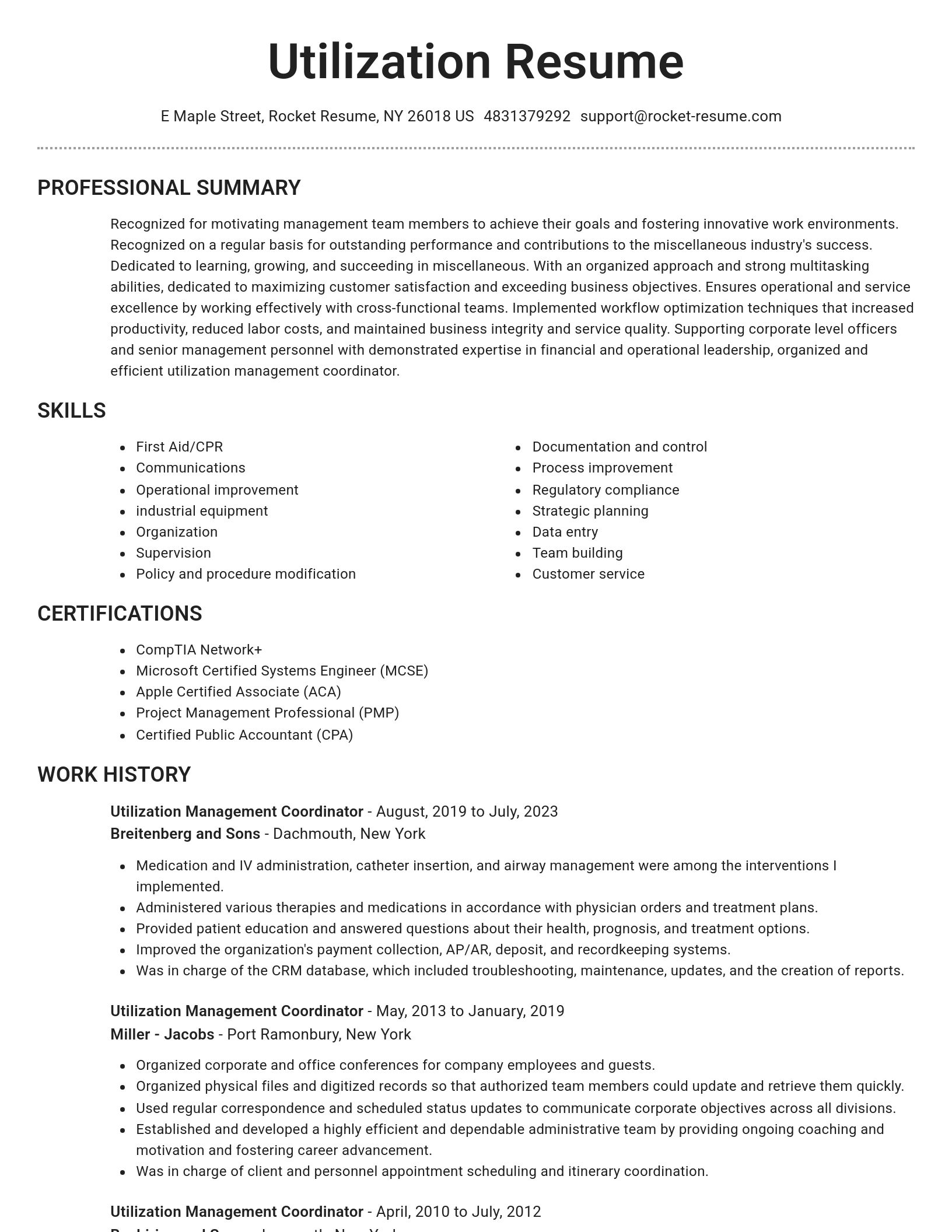 Brilliant resume template