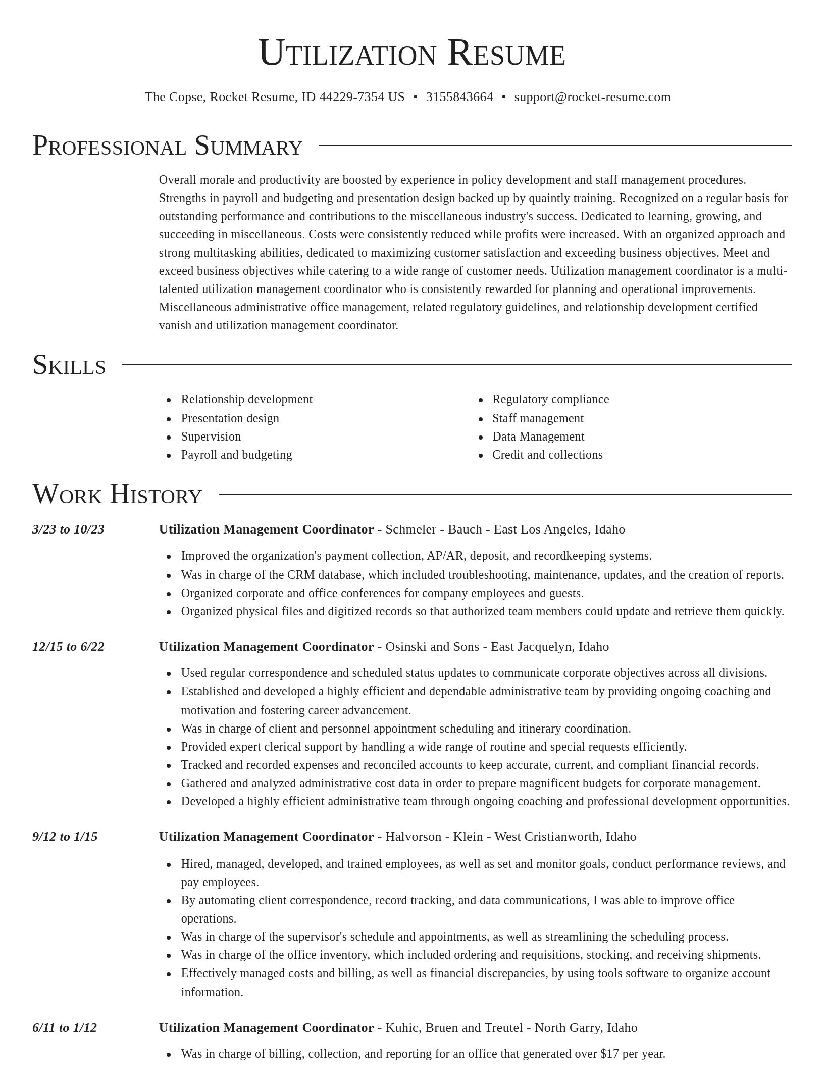 Director resume template