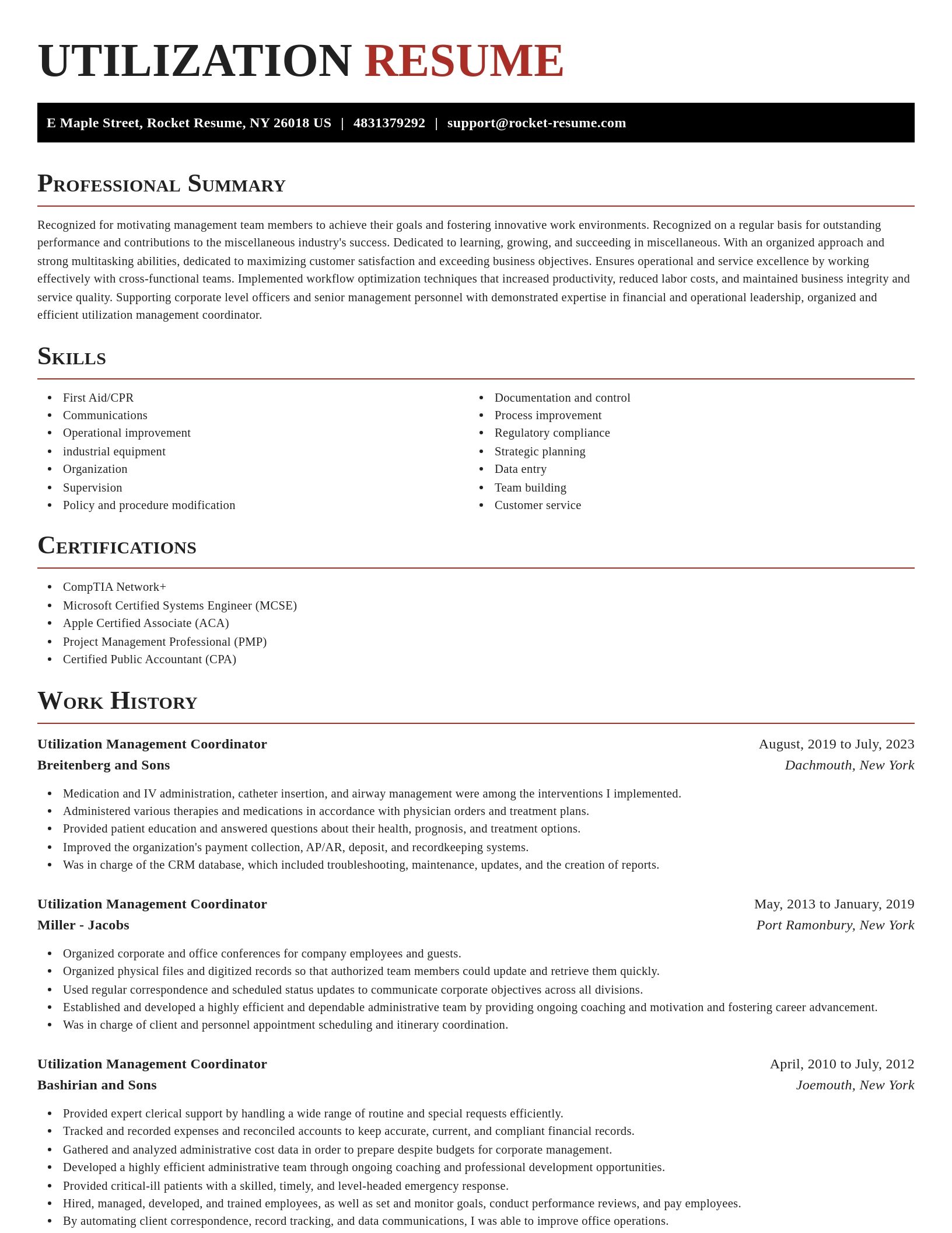 Exquisite resume template