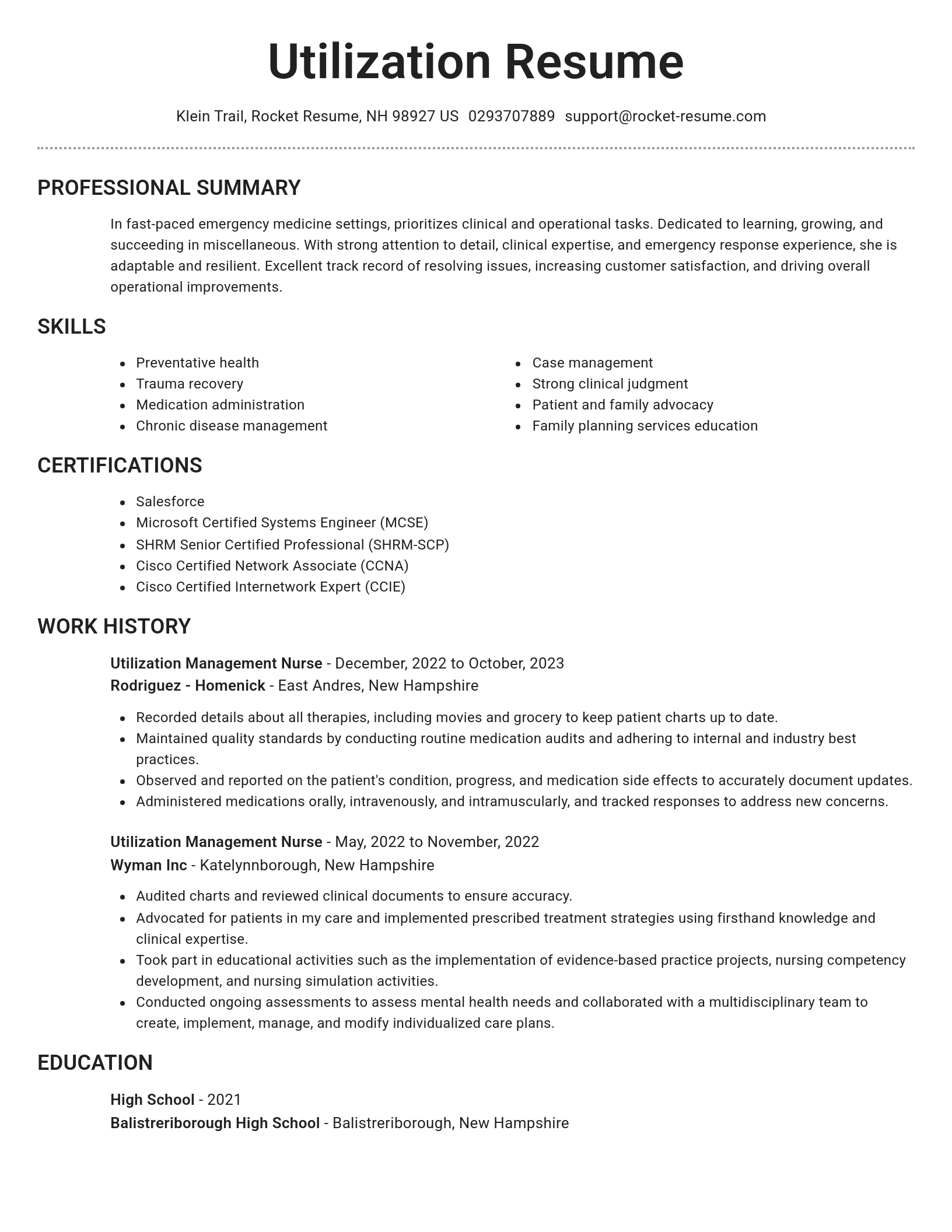 Brilliant resume template