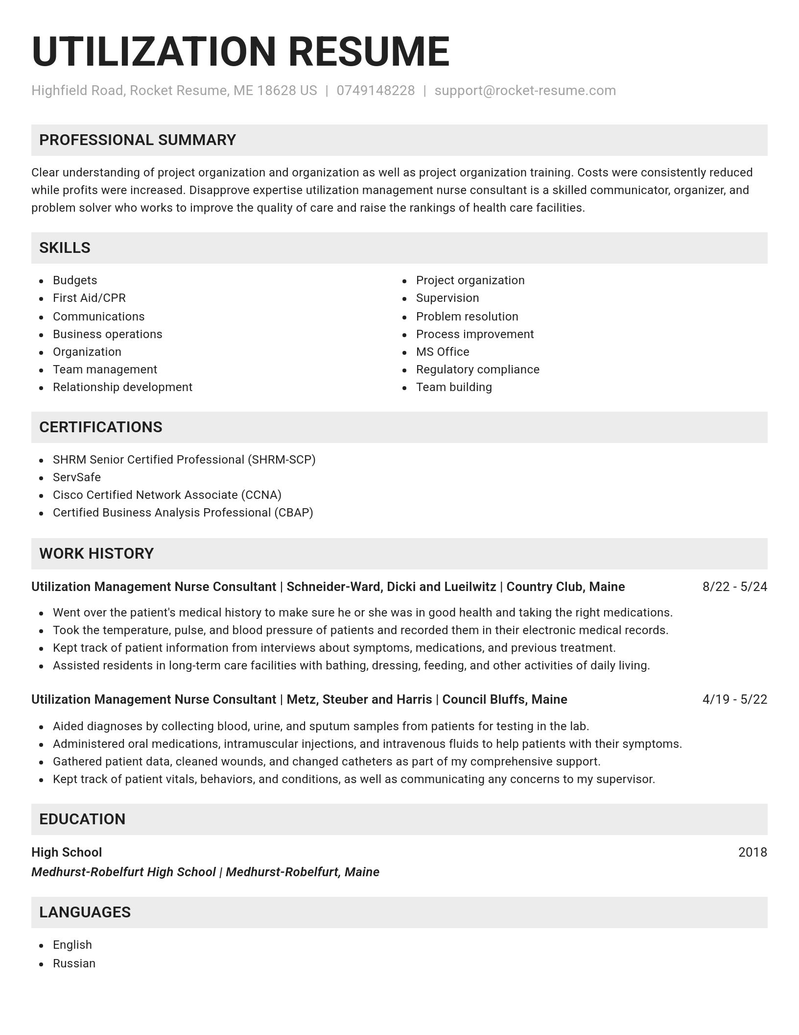 Genius resume template