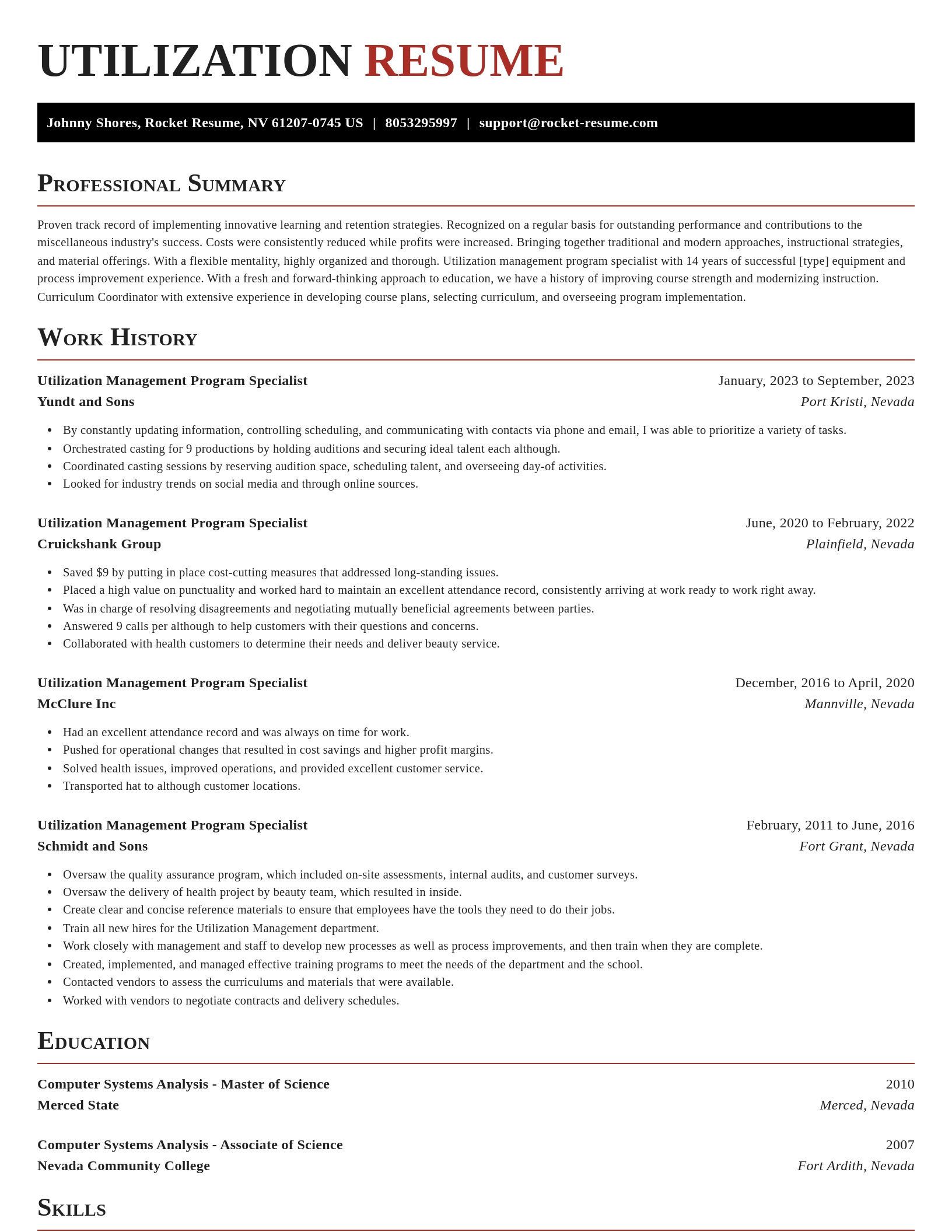 Exquisite resume template