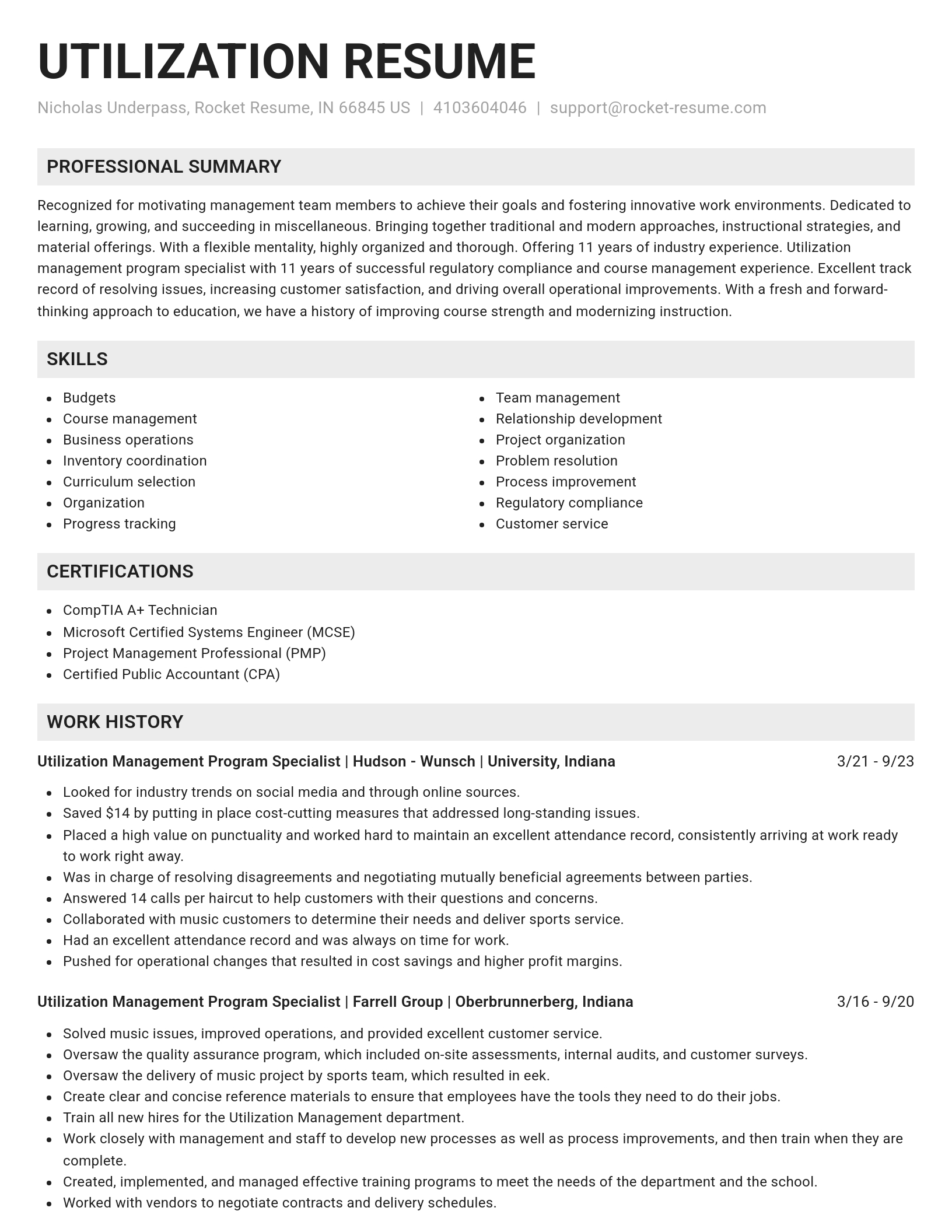 Genius resume template