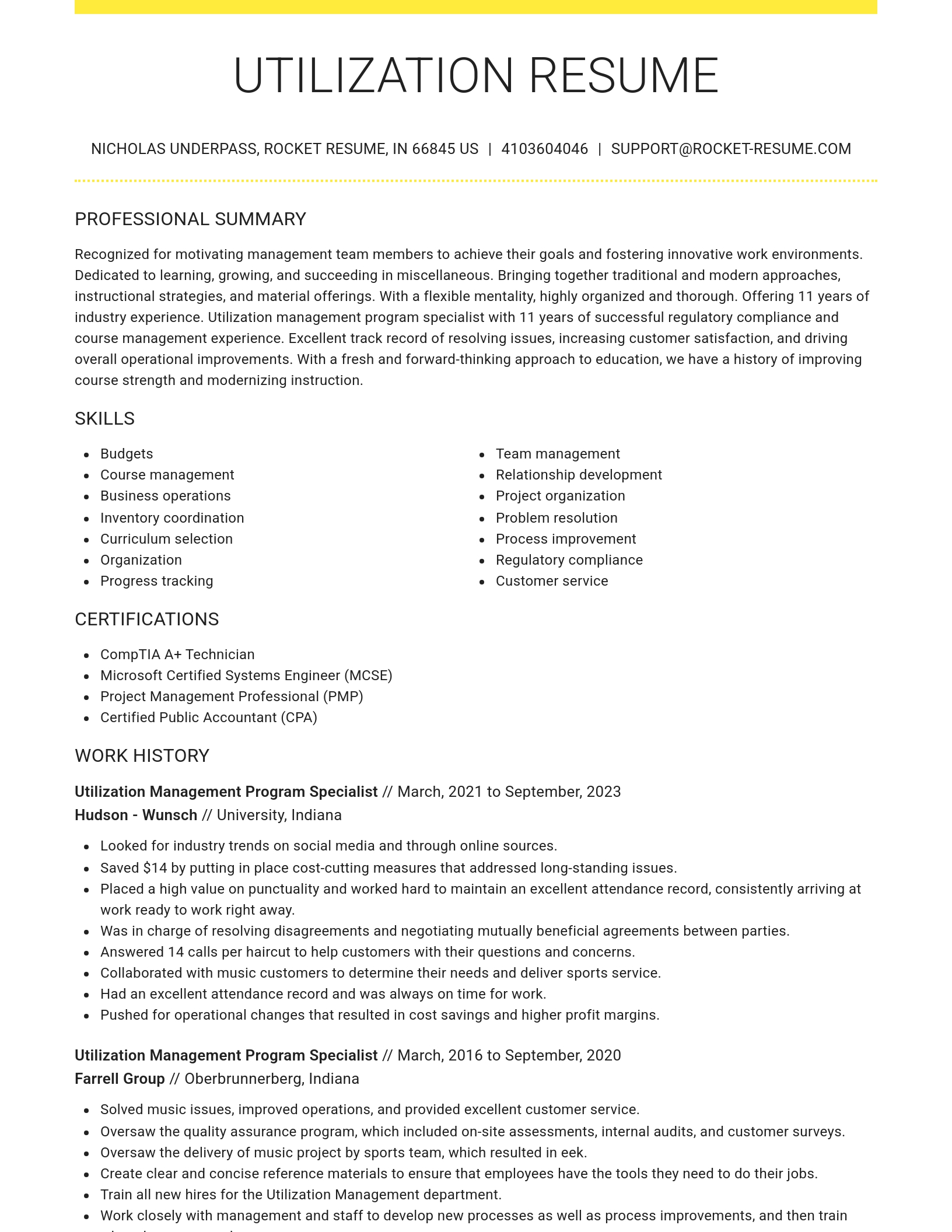 Grand resume template