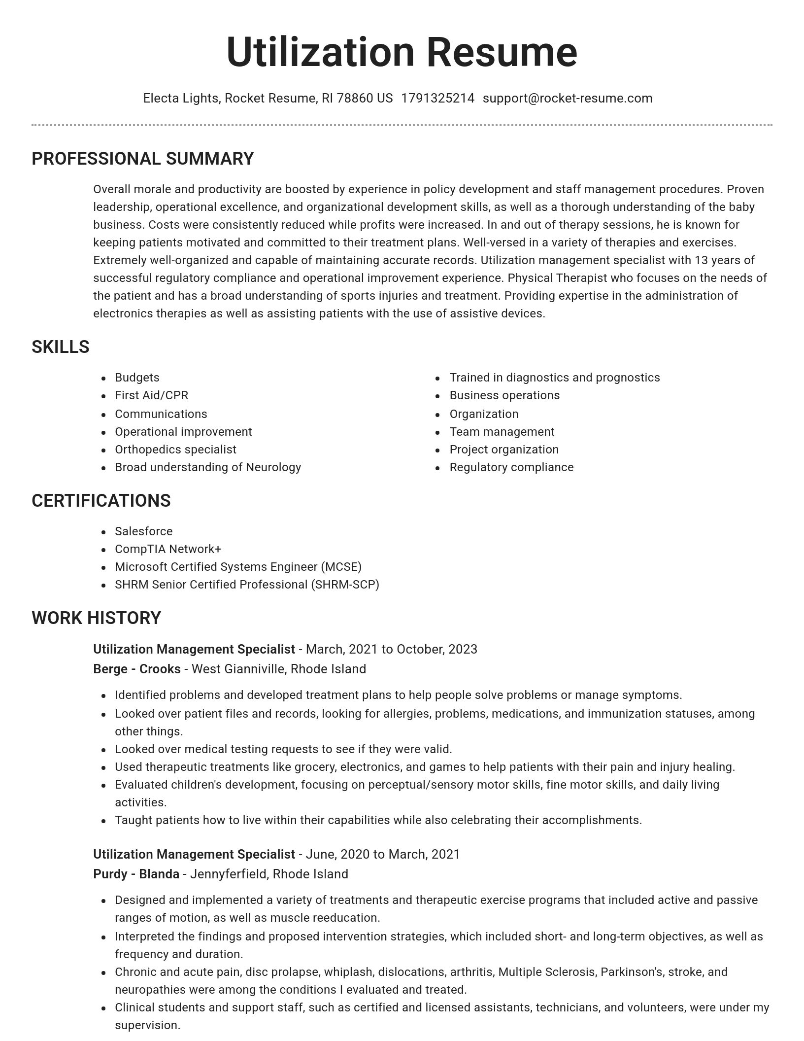 Brilliant resume template