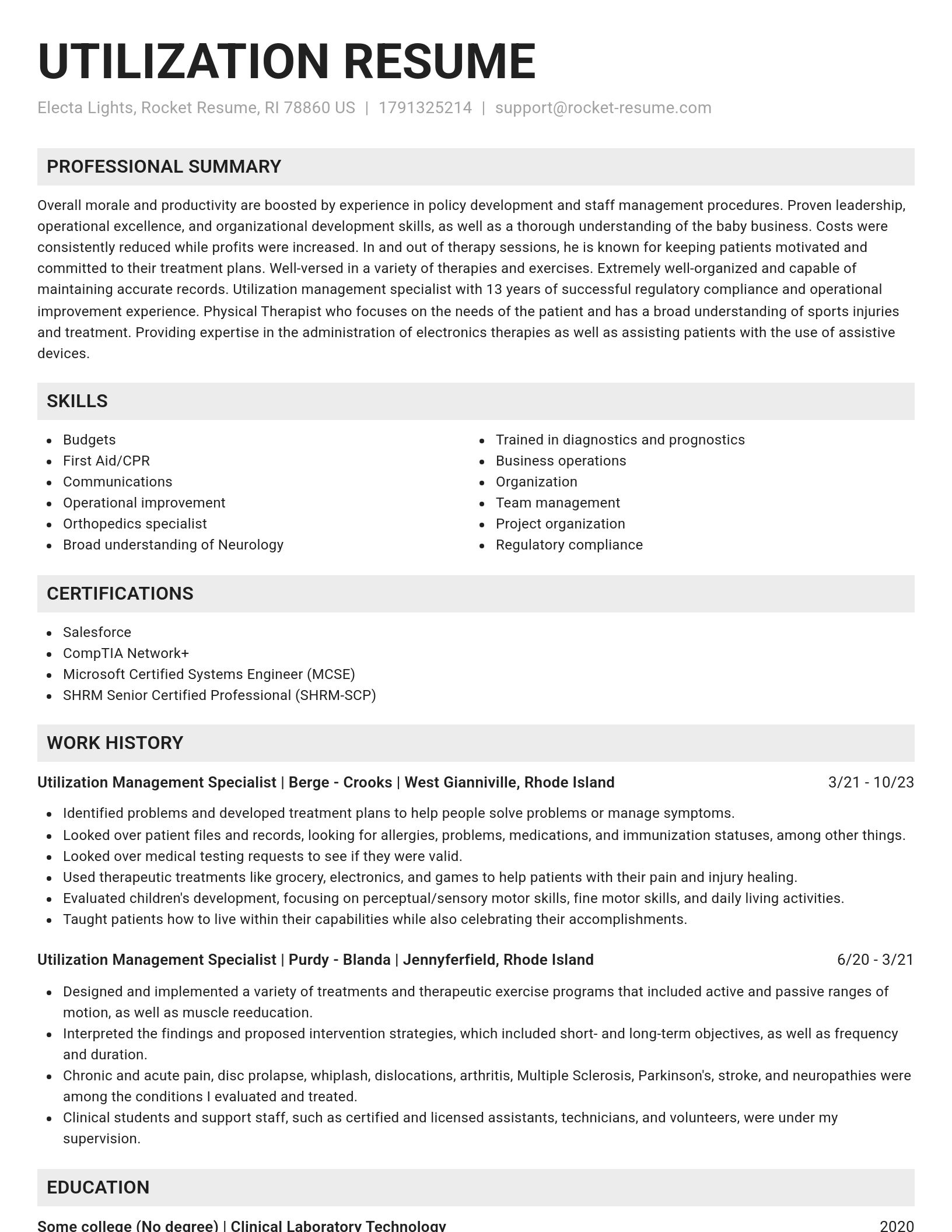 Genius resume template