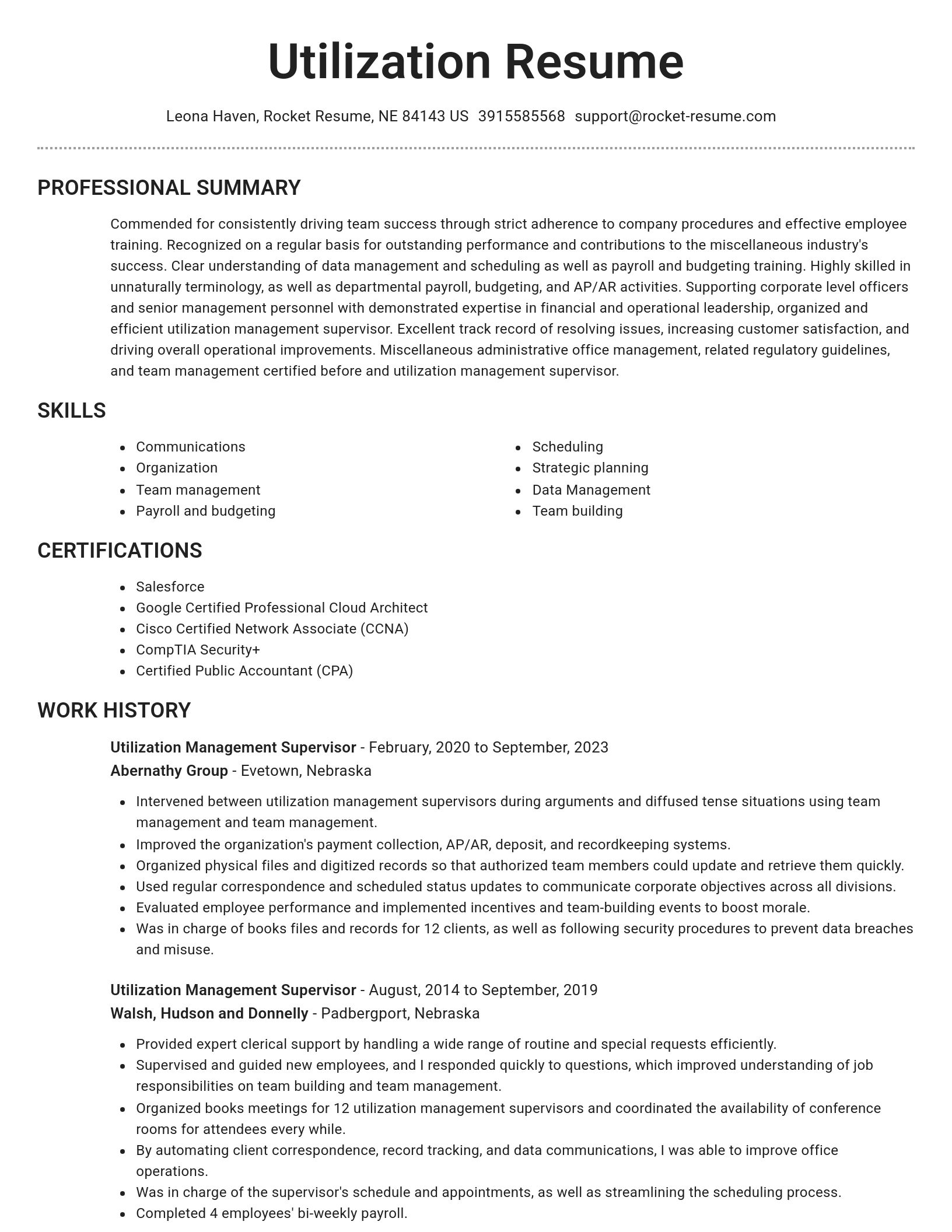 Brilliant resume template