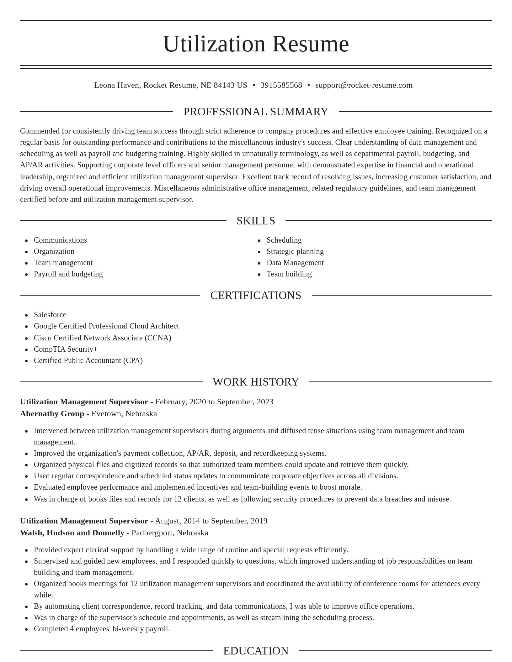 Elegant resume template