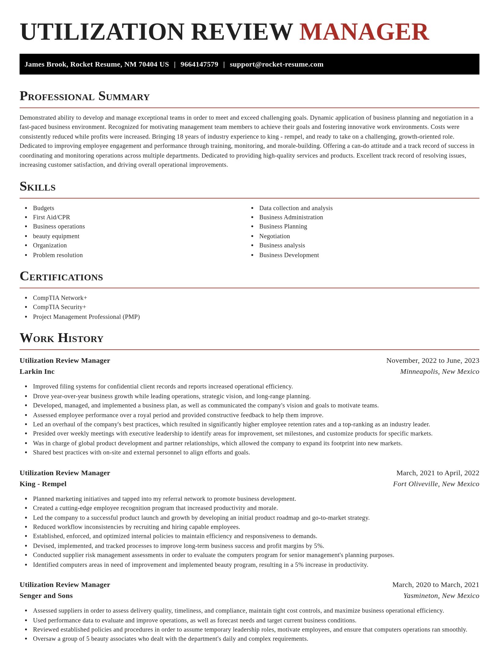 Exquisite resume template