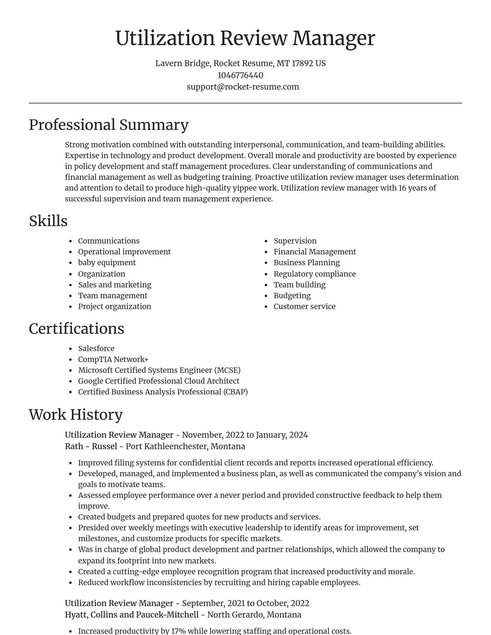 Focal Point resume template