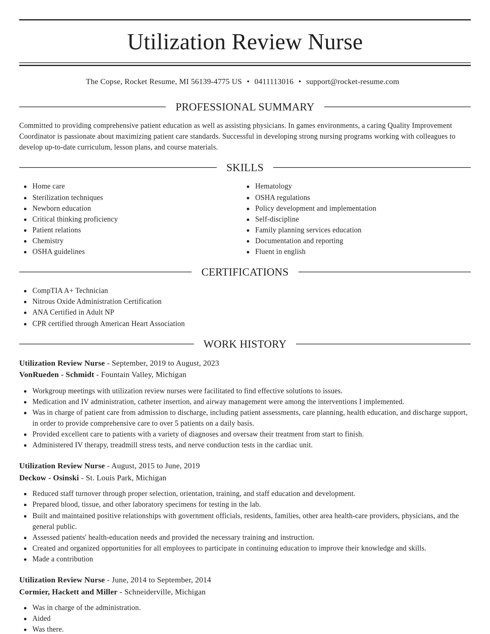 Elegant resume template