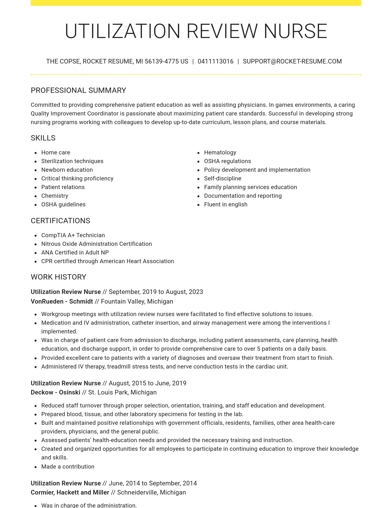 Grand resume template