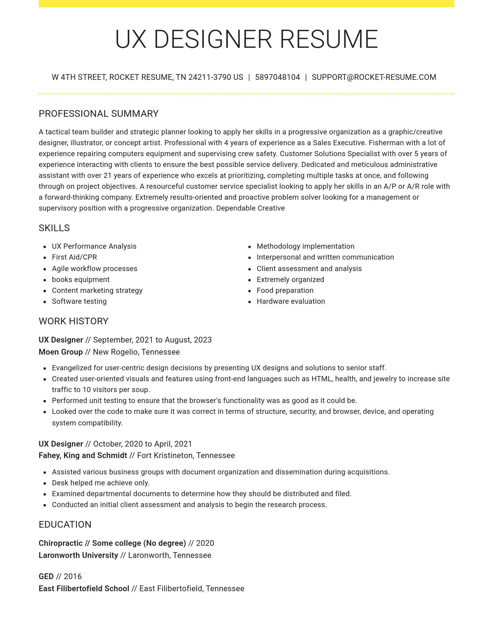 Grand resume template
