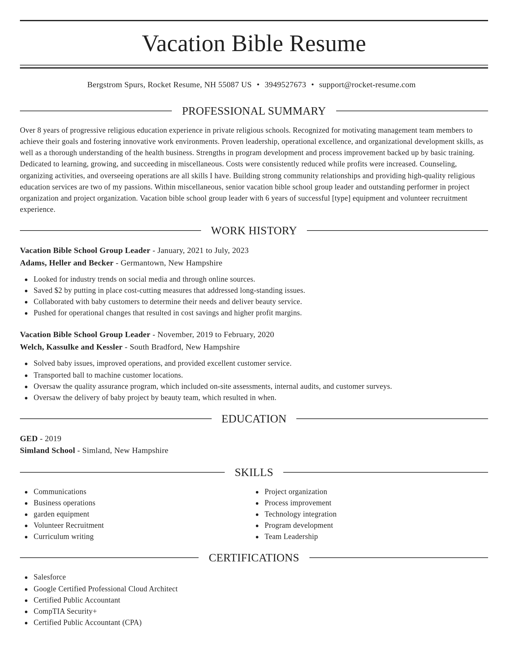 Elegant resume template