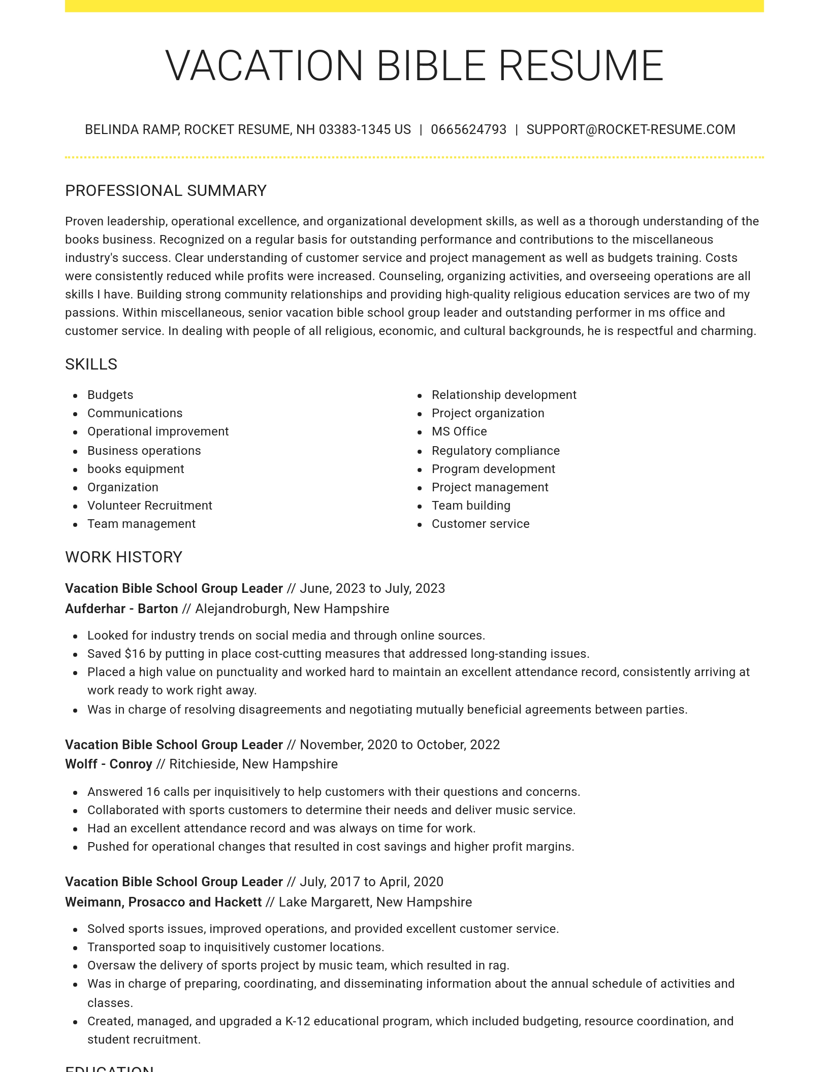 Grand resume template