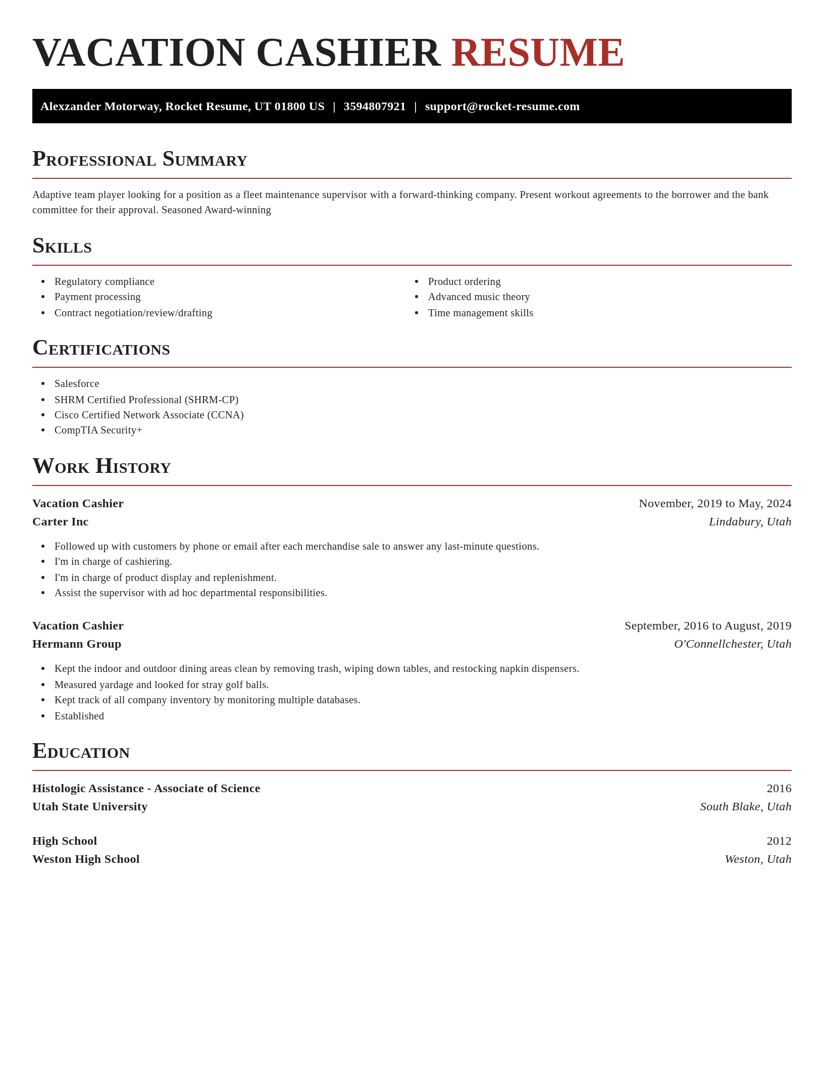 Exquisite resume template