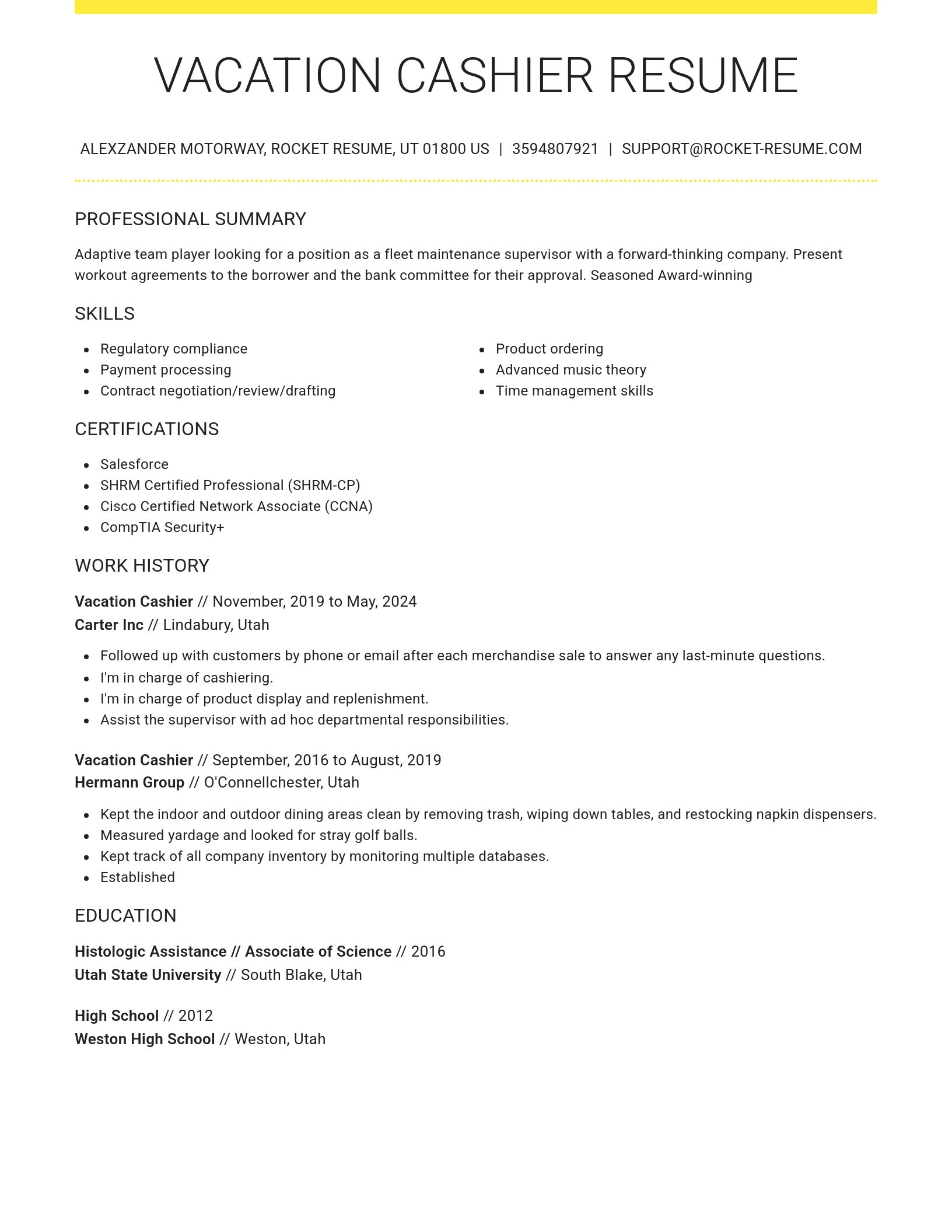 Grand resume template